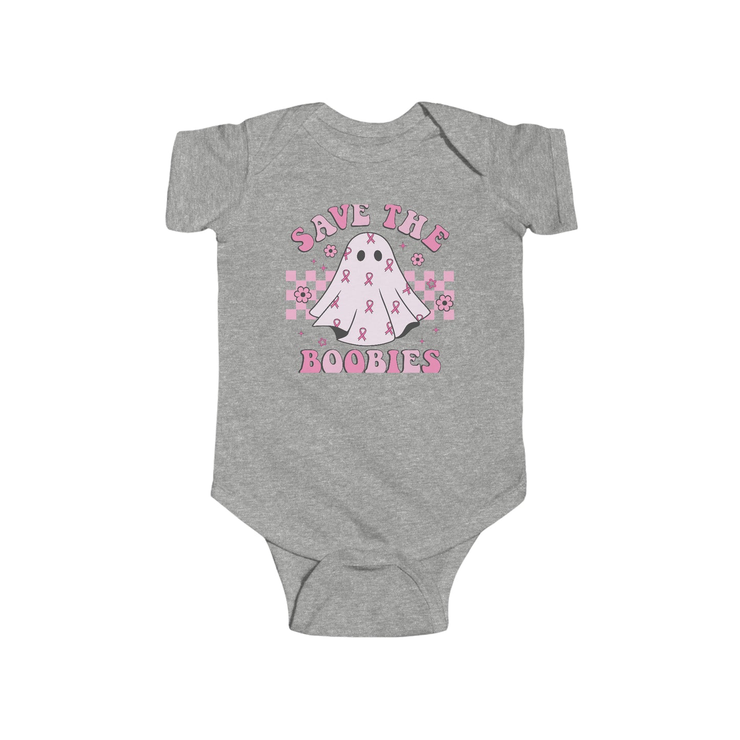 Save The Boobies Breast Cancer Awareness, Infant Fine Jersey Bodysuit