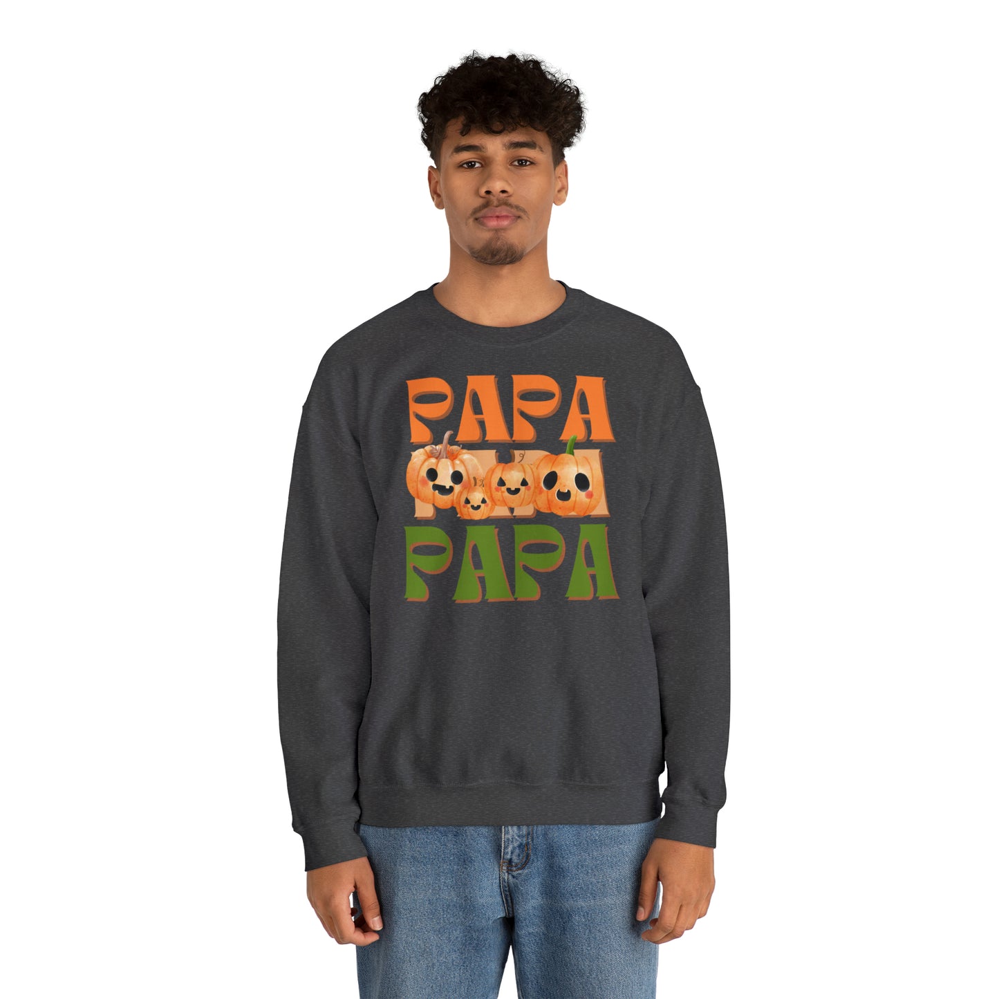 Papa Pumpkin Unisex Heavy Blend™ Crewneck Sweatshirt