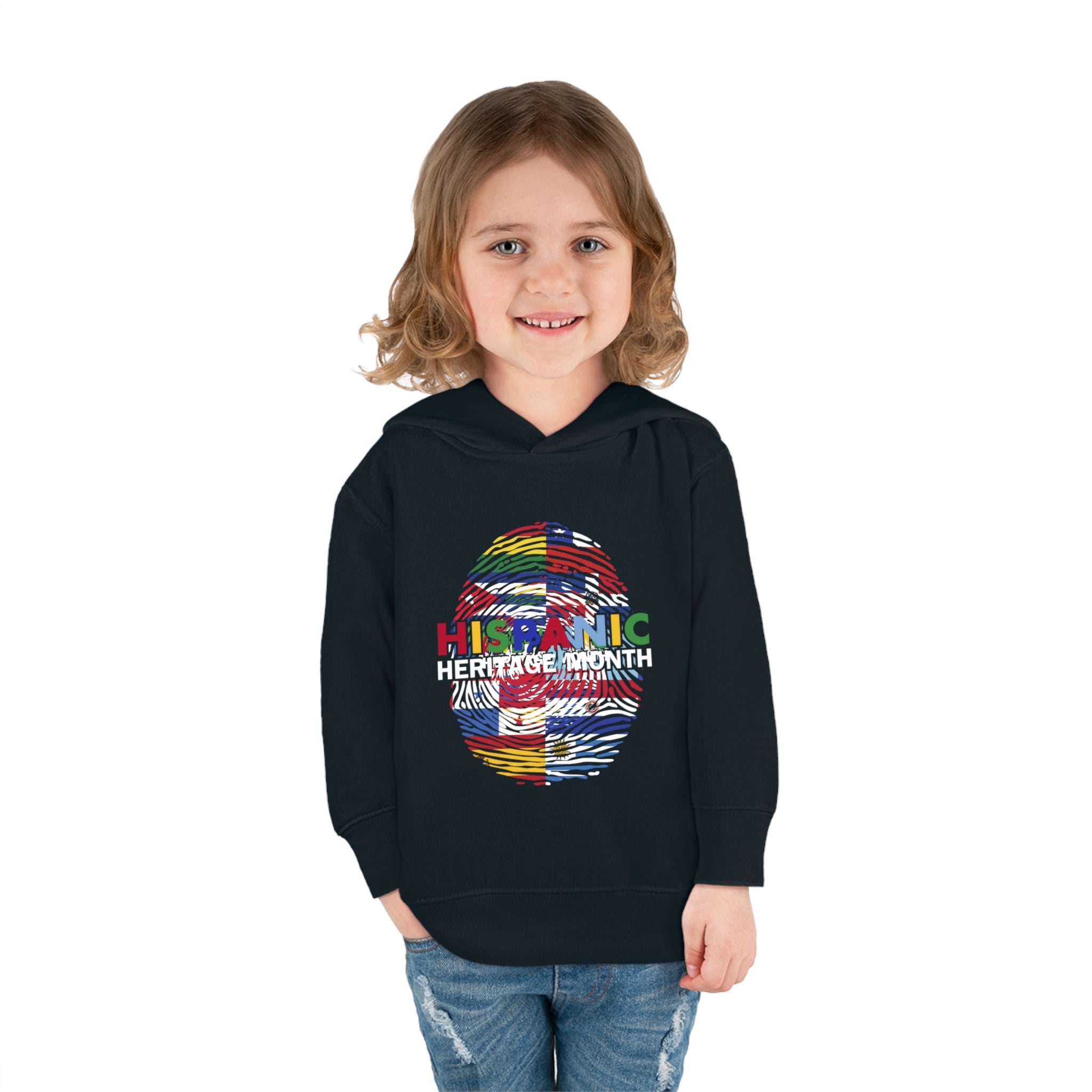 Flag Fingerprint - Hispanic Heritage Month Toddler Hoodie