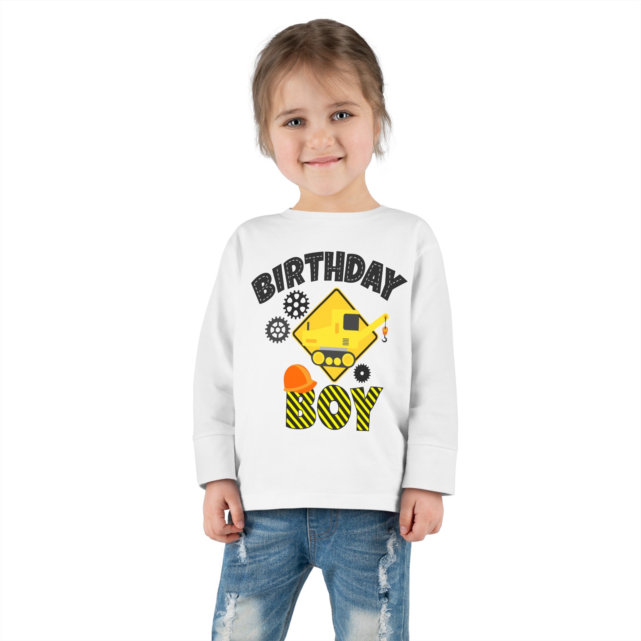 Crane Birthday Boy, Birthday Boy T-shirt, Birthday Tee, Boy's Birthday Tee,  Birthday Boy Tee, Toddler Long Sleeve Tee