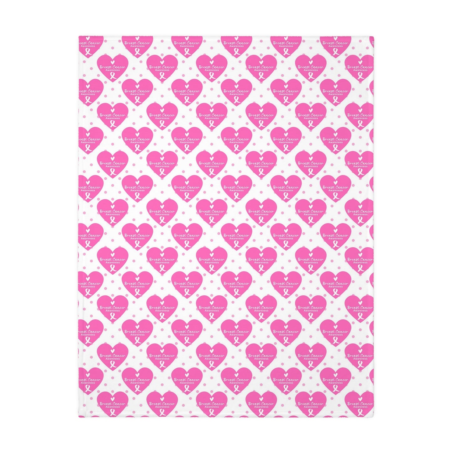 Breast Cancer Awareness, BCA Blanket, Breat Cancer Blanket, Velveteen Microfiber Blanket (Two-sided print)