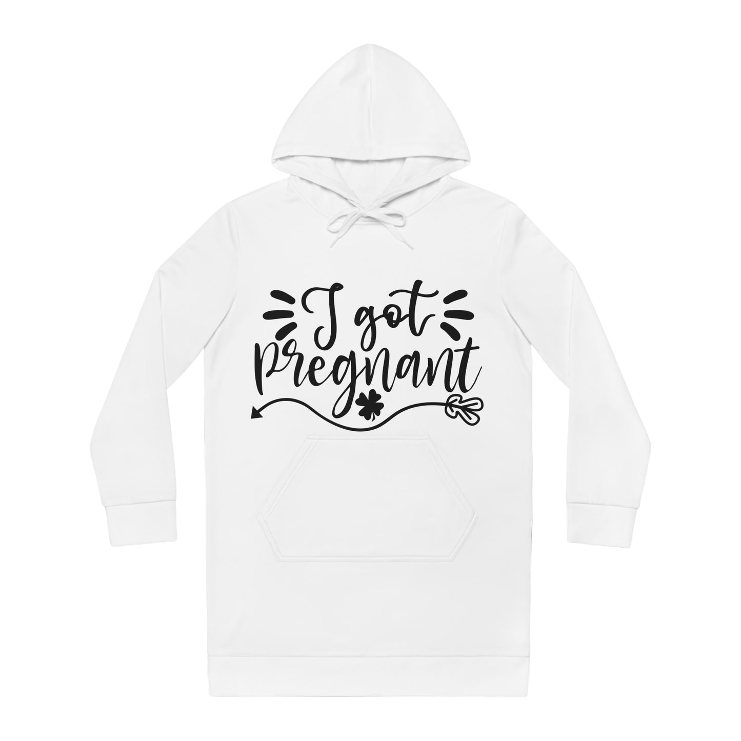 I Got Pregnant Pregnant  Women's Hoodie Dress (AOP)