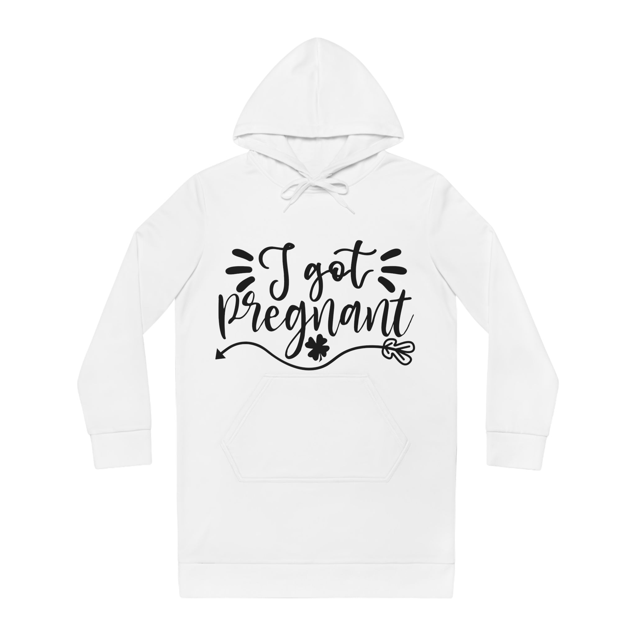 I Got Pregnant Pregnant  Women's Hoodie Dress (AOP)