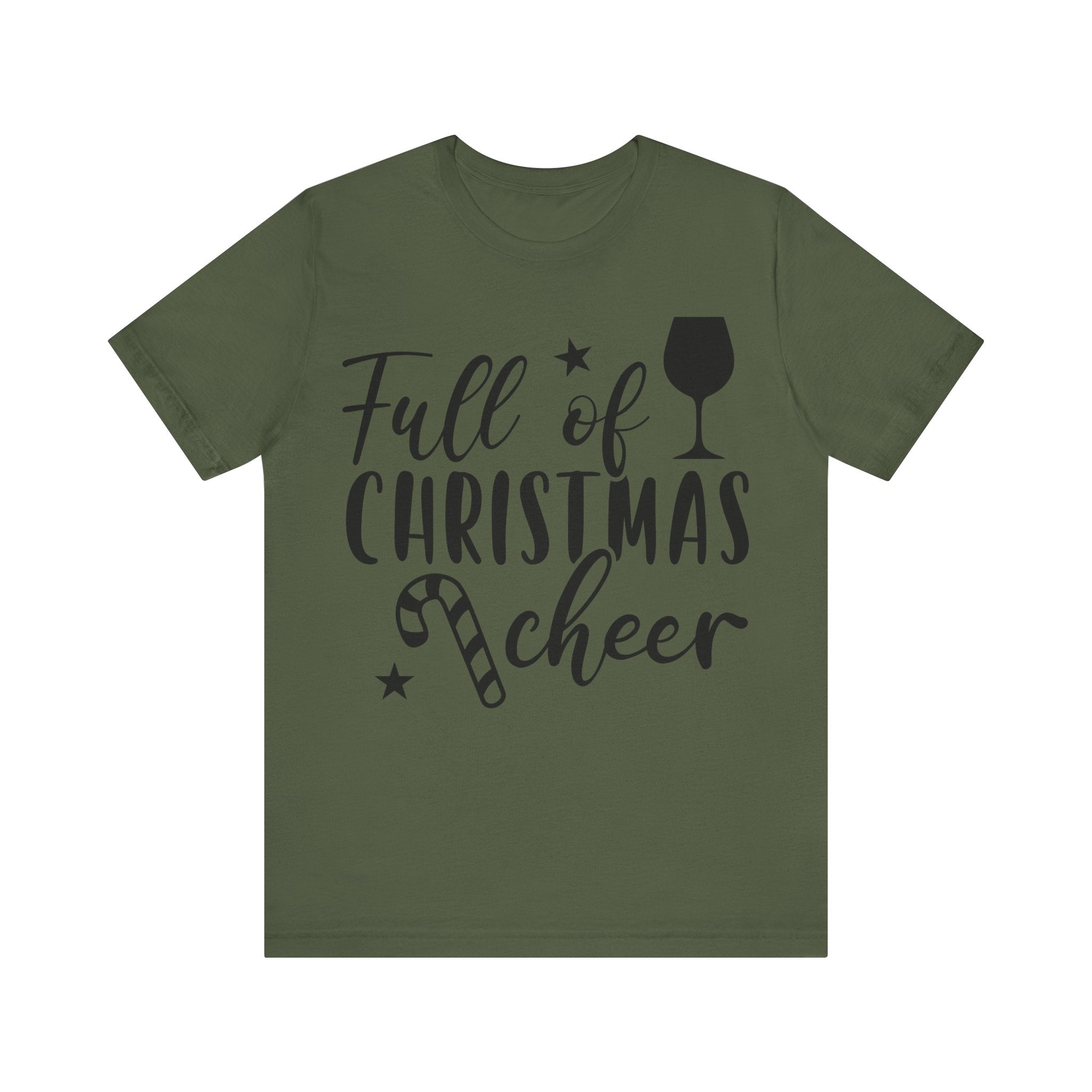 Full of Christmas Cheer & Wine Unisex Jersey Short Sleeve Tee