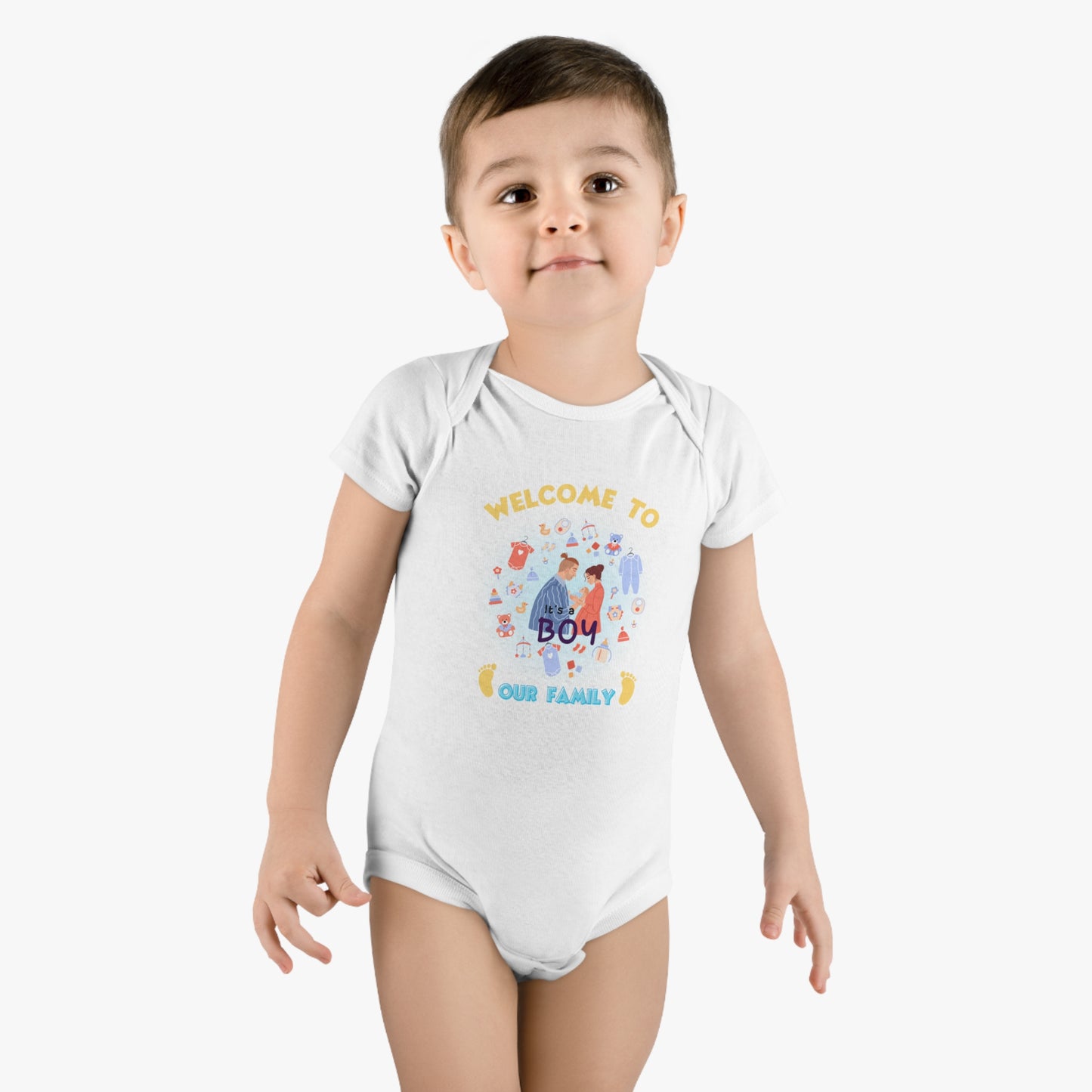 Welcome to the Family It's a Boy, It's A Boy Onesie, Boy Onesie, New boy Onesie, Onesie® Organic Baby Bodysuit