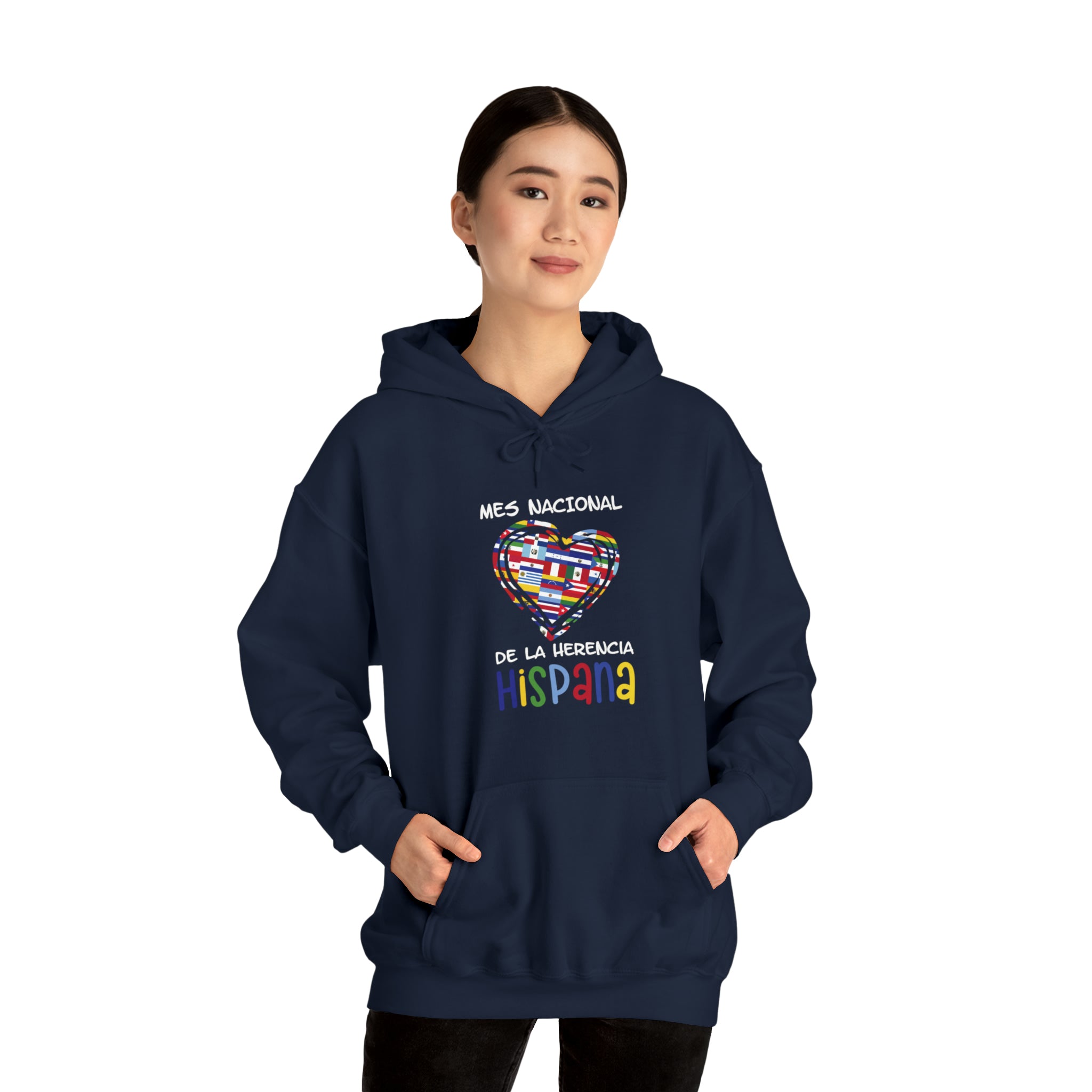 Mes Nacional Heart - Hispanic Heritage Month Unisex Hoodie