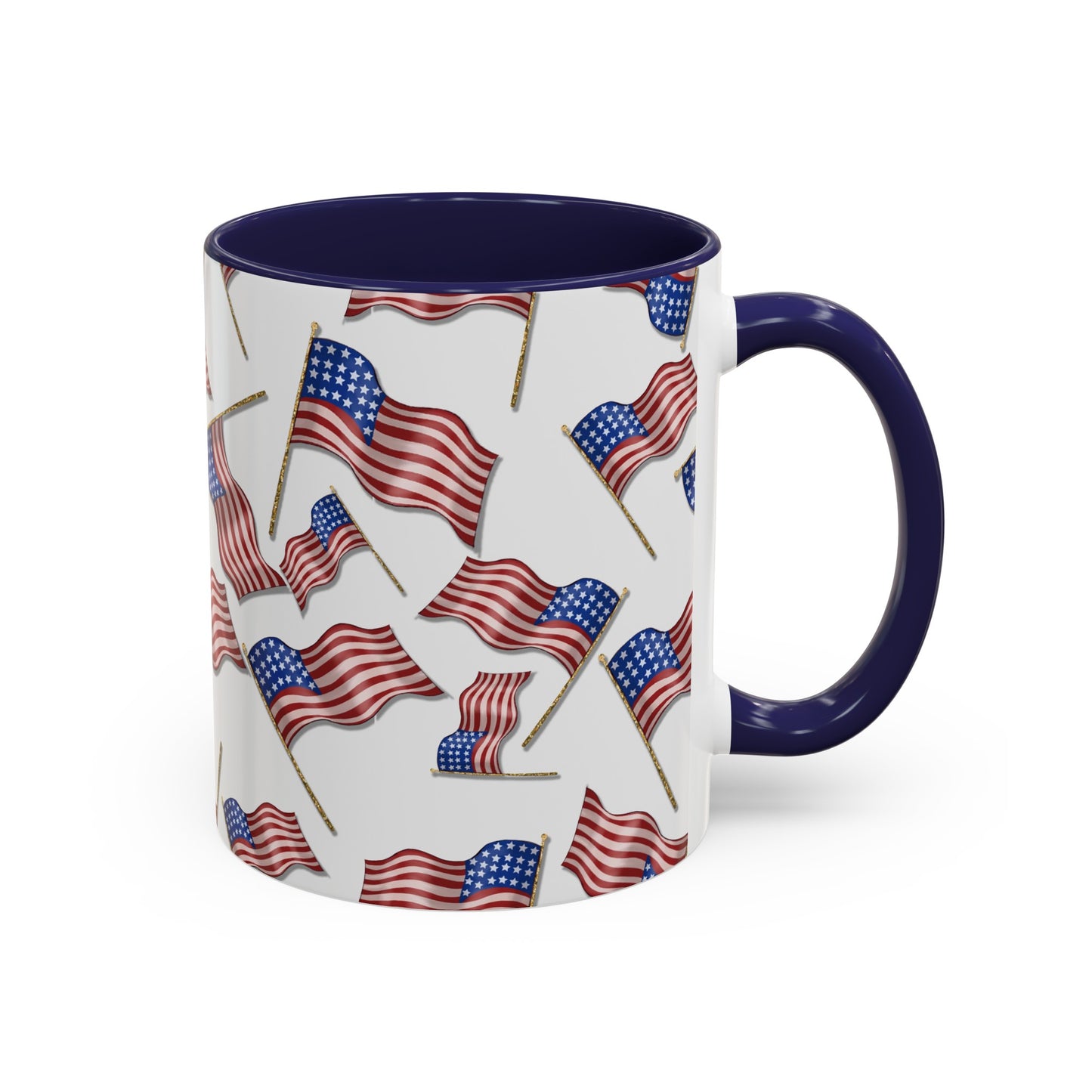 Memorial Day, American Flags, Americana, American, Accent Coffee Mug, 11oz