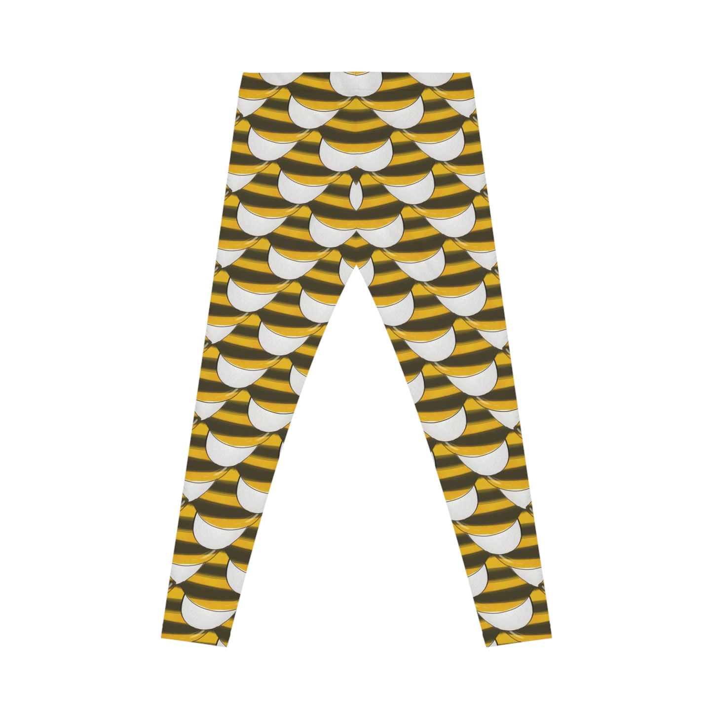 Yellow & Black Pattern Women's Casual Leggings