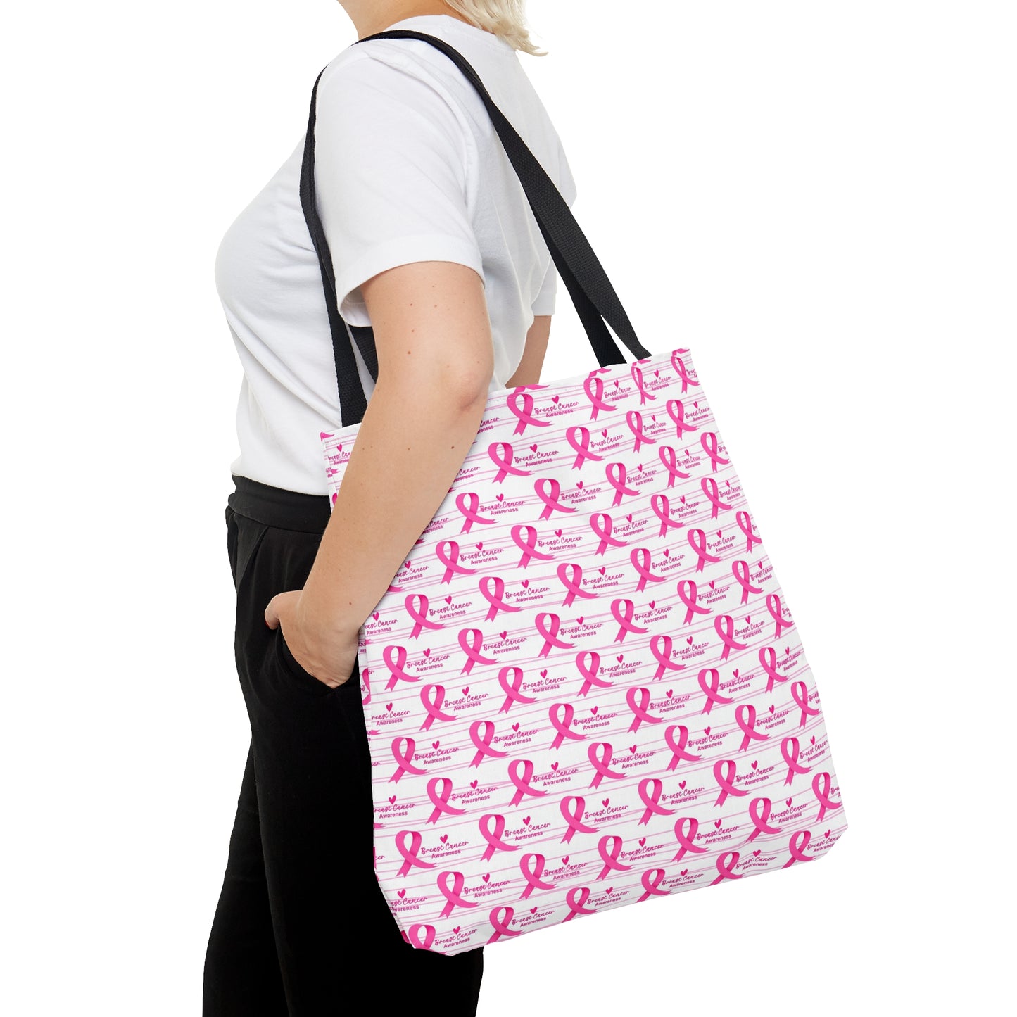 Pink Ribbon Breast Cancer Awareness Tote Bag