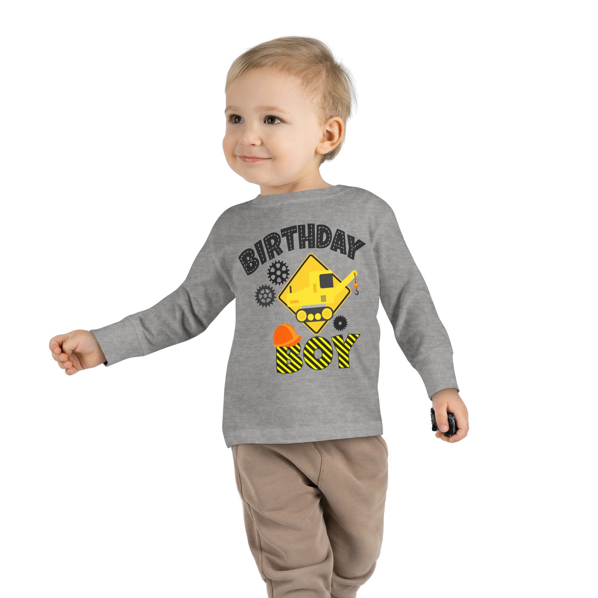 Crane Birthday Boy, Birthday Boy T-shirt, Birthday Tee, Boy's Birthday Tee,  Birthday Boy Tee, Toddler Long Sleeve Tee