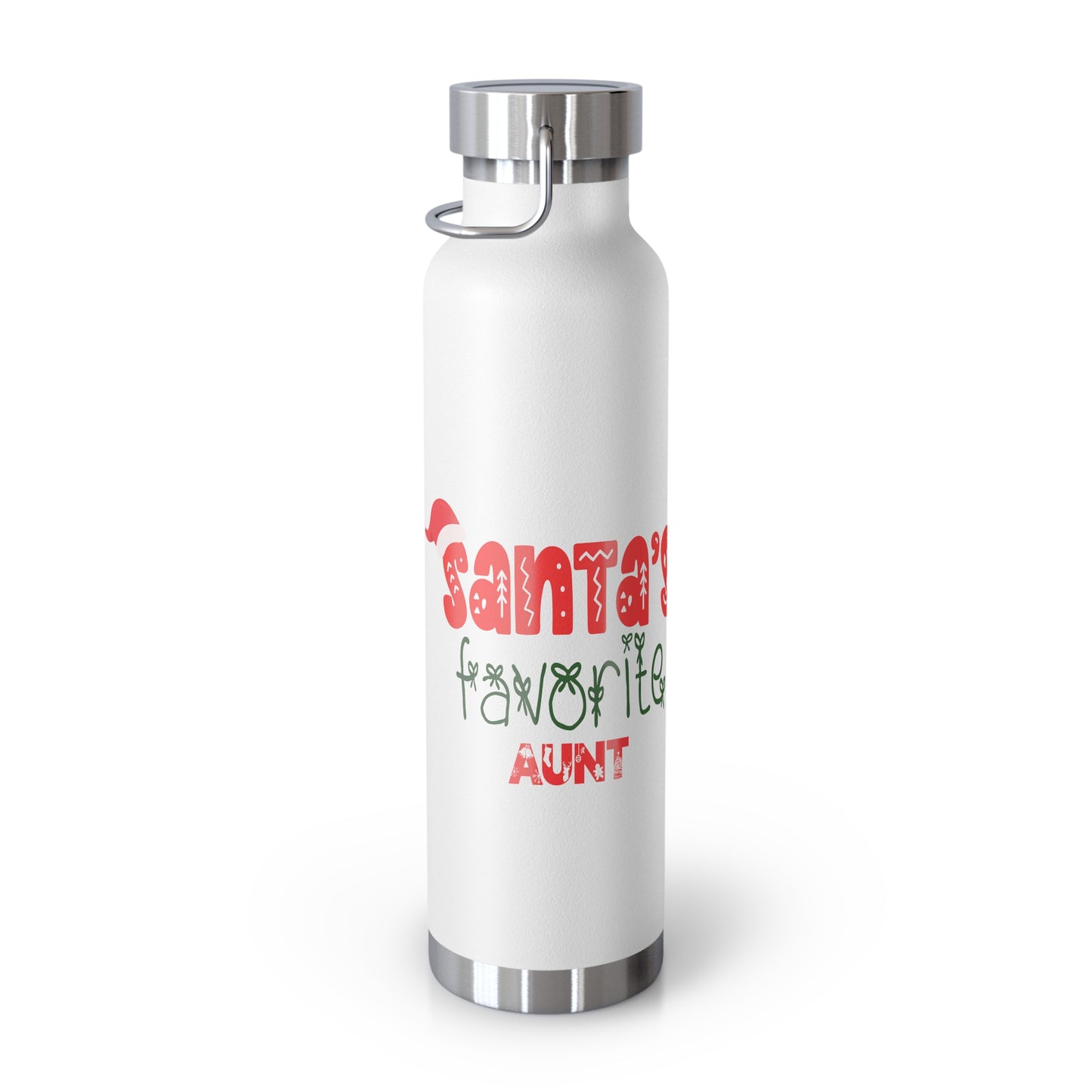 Santa's Favorite Aunt Copper Vacuum Insulated Bottle, 22oz