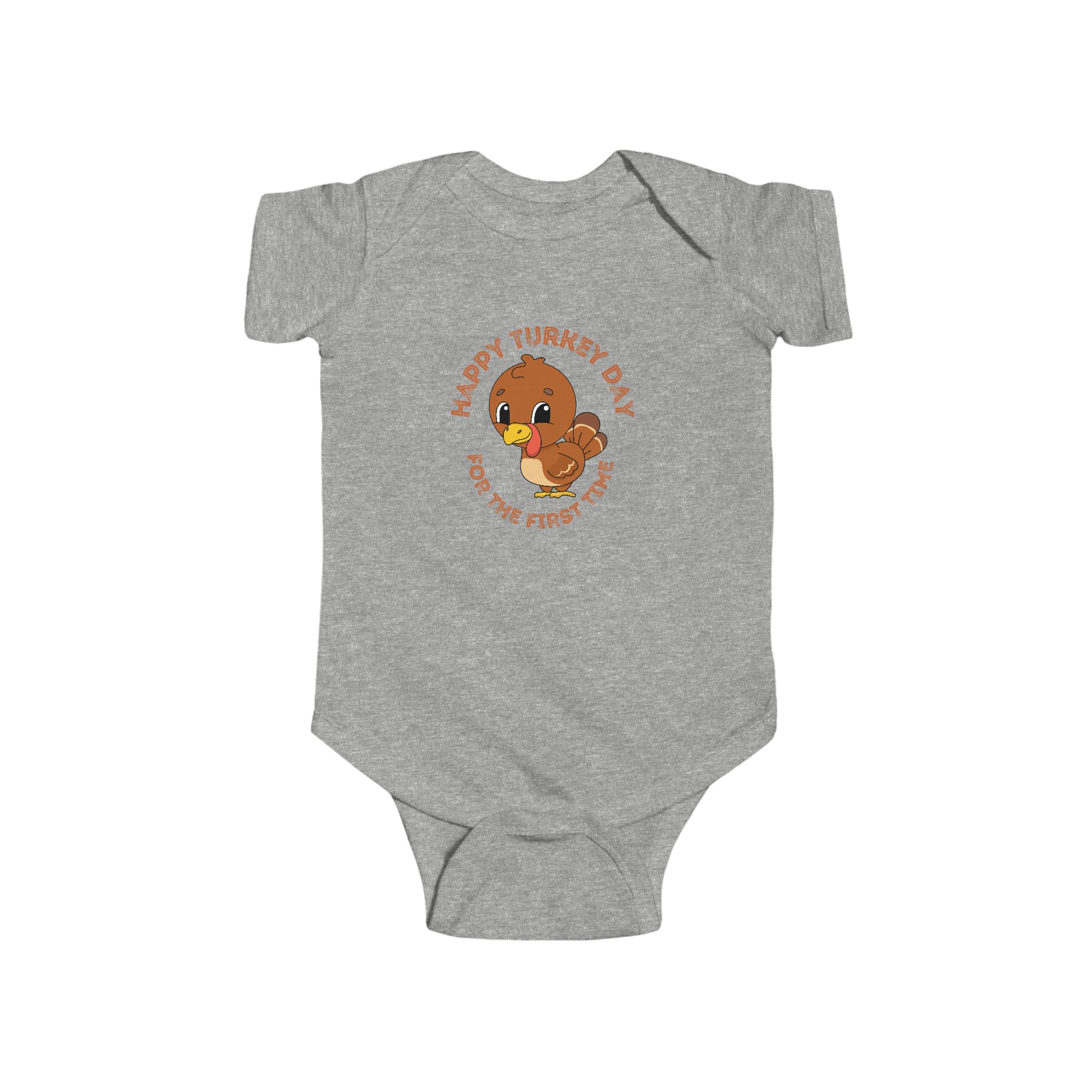 Happy Turkey Day for the First Time Infant Fine Jersey Bodysuit