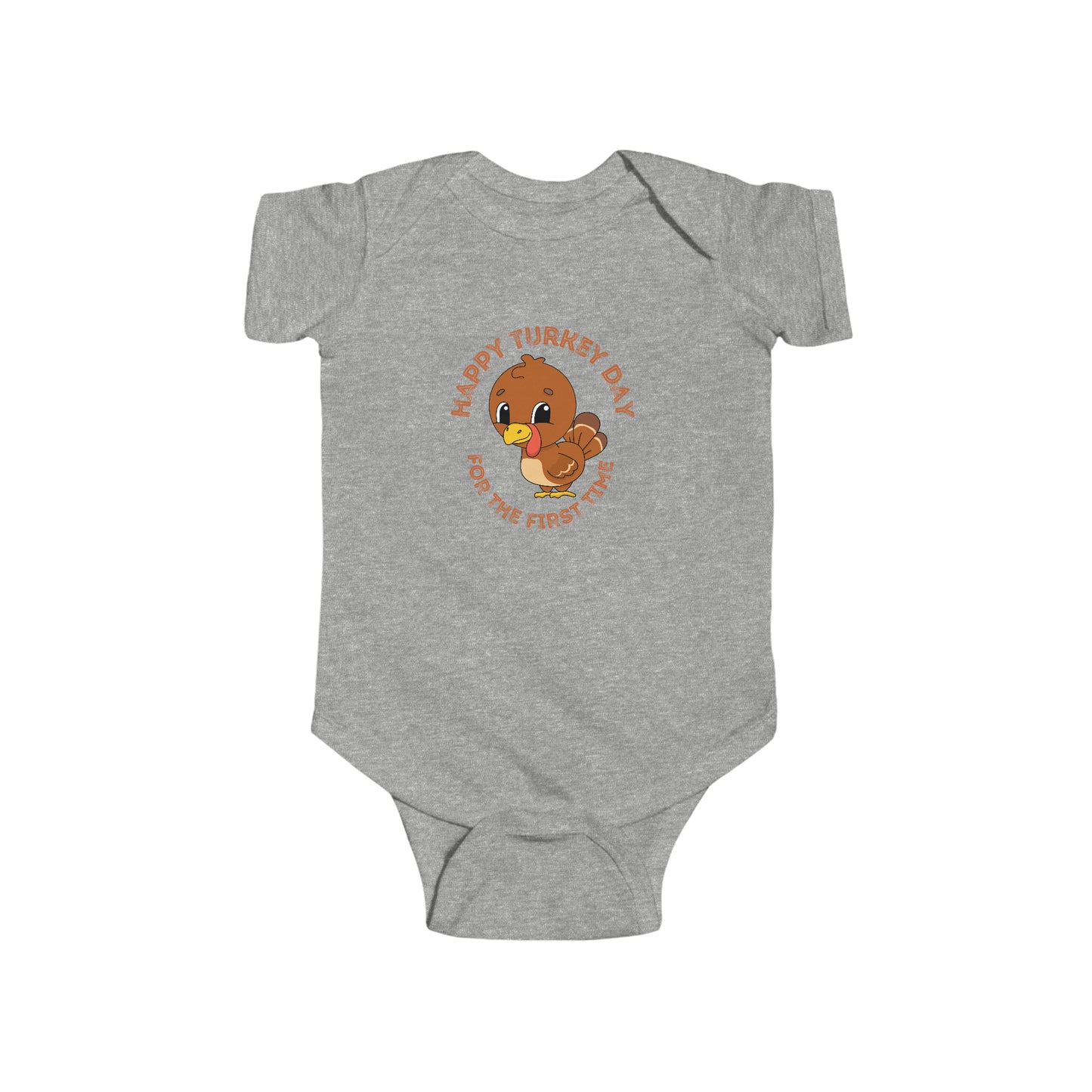 Happy Turkey Day for the First Time Infant Fine Jersey Bodysuit