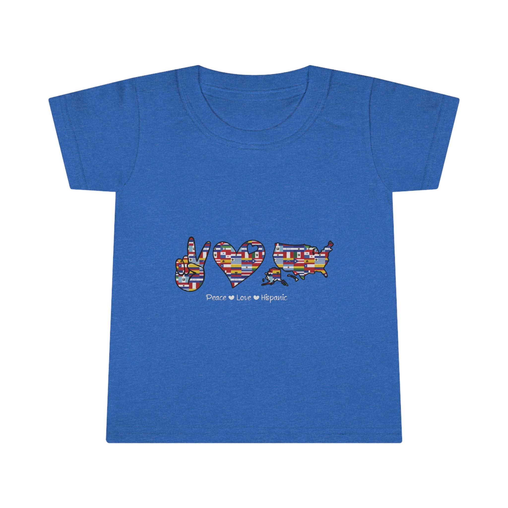 Peace, Love, Hispanic - Hispanic Heritage Month Toddler T-shirt