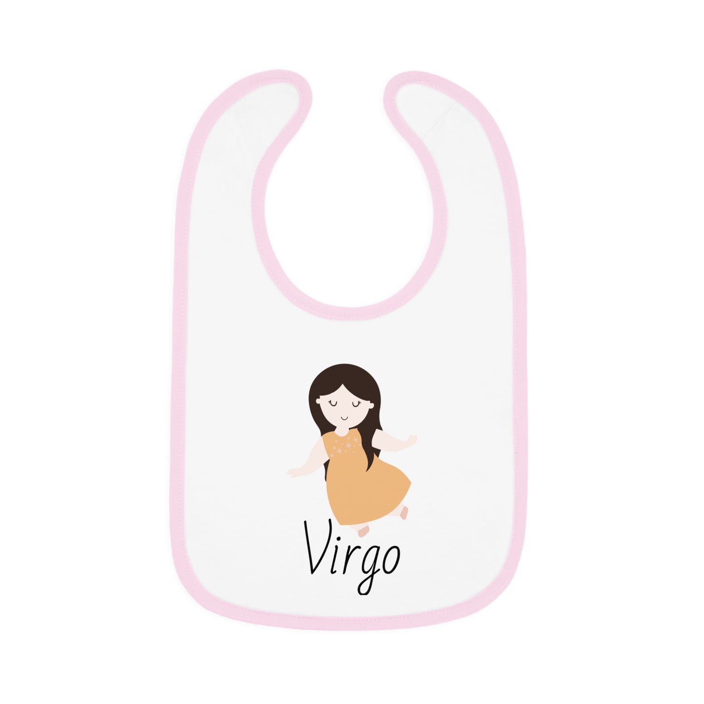 Virgo Bib, Virgo Baby Bib, Zodiac Sign Bib, Baby Contrast Trim Jersey Bib