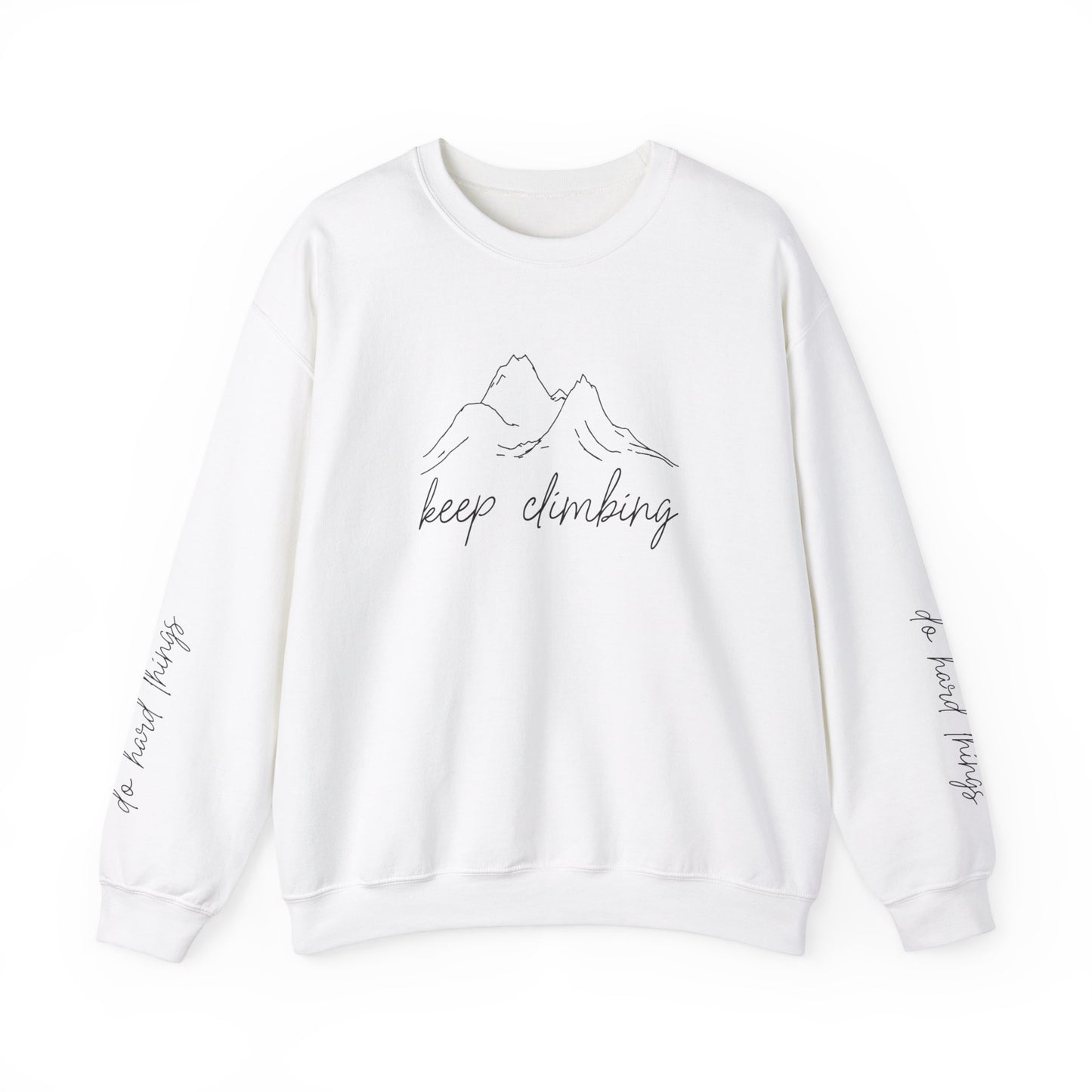 Keep Climbing, Do Hard Things, Unisex Heavy Blend™ Crewneck Sweatshirt