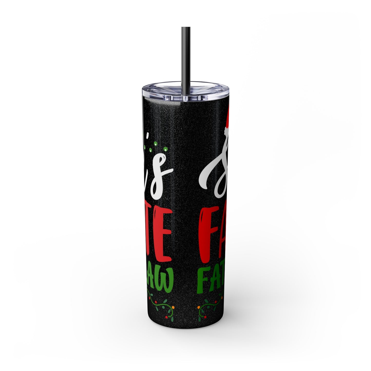 Santa's Favorite Father-In-Law Skinny Tumbler with Straw, 20oz