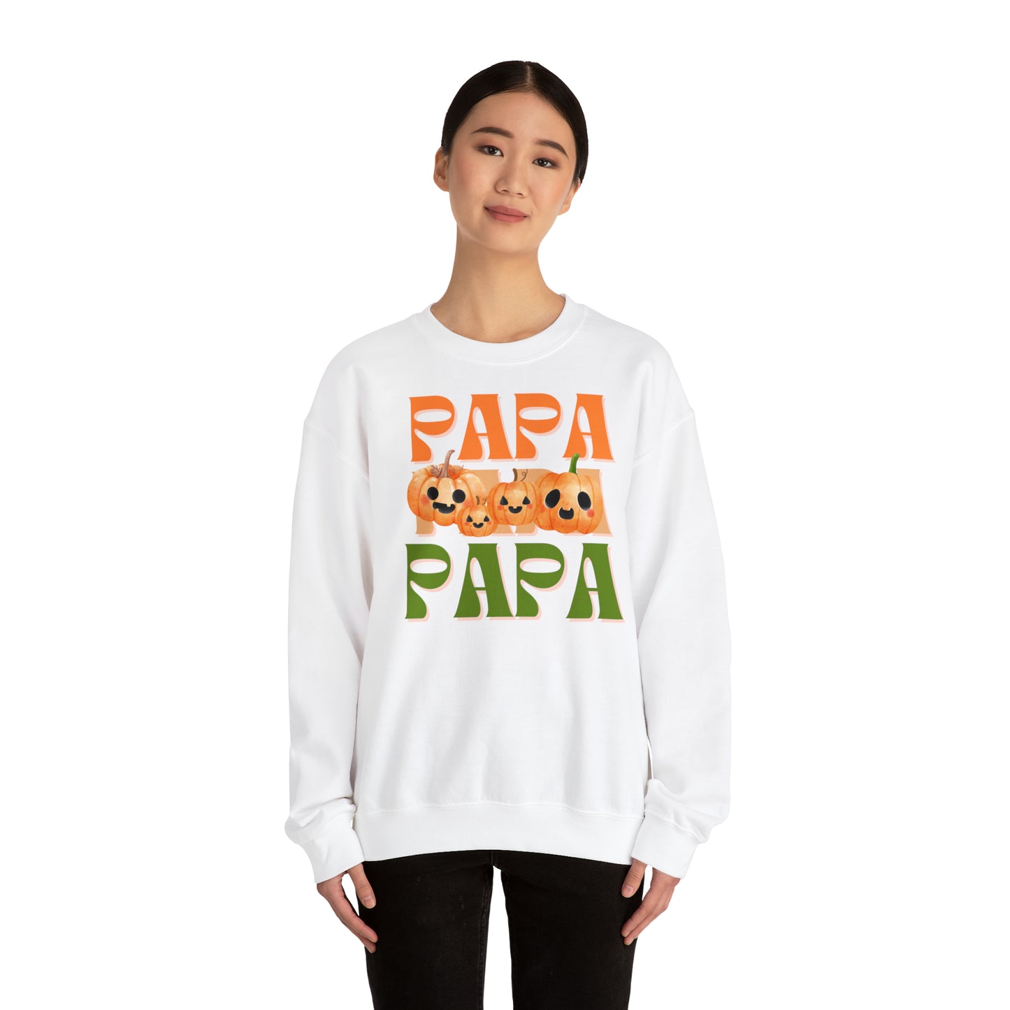 Papa Pumpkin Unisex Heavy Blend™ Crewneck Sweatshirt