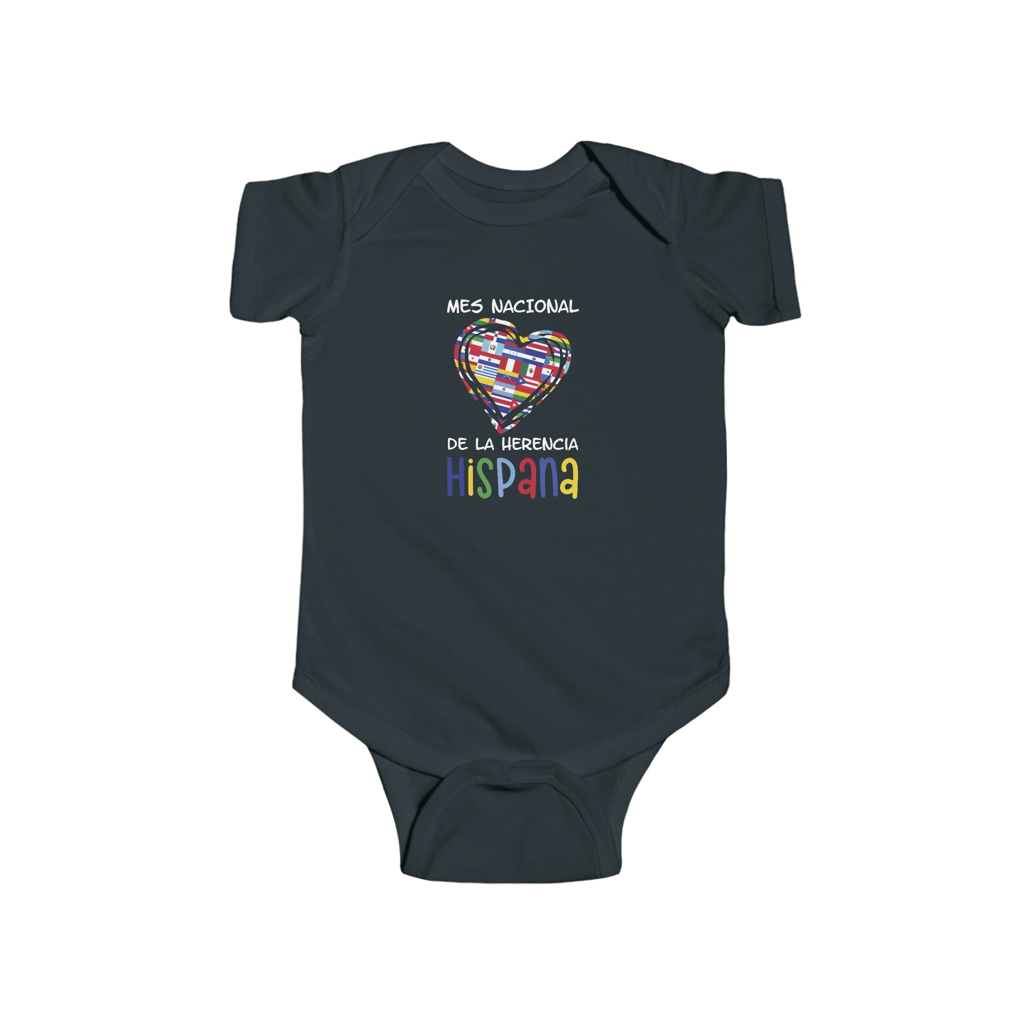 Mes Nacional Heart - Hispanic Heritage Month Infant  Bodysuit