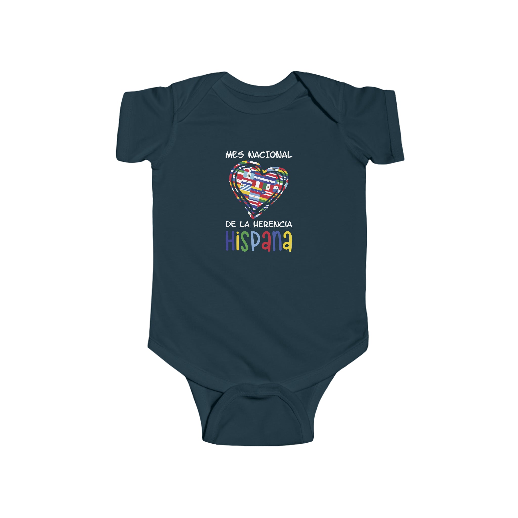 Mes Nacional Heart - Hispanic Heritage Month Infant  Bodysuit