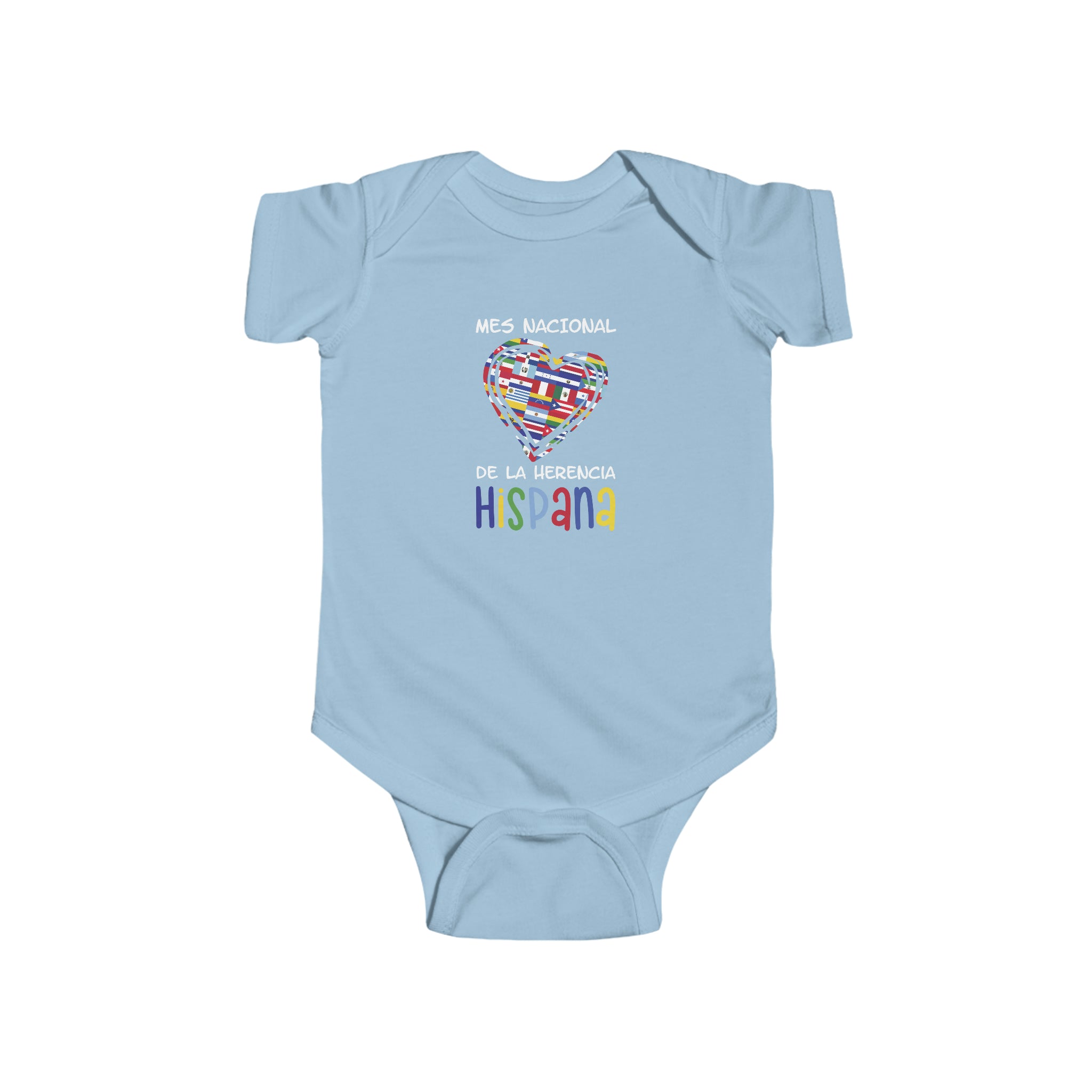 Mes Nacional Heart - Hispanic Heritage Month Infant  Bodysuit