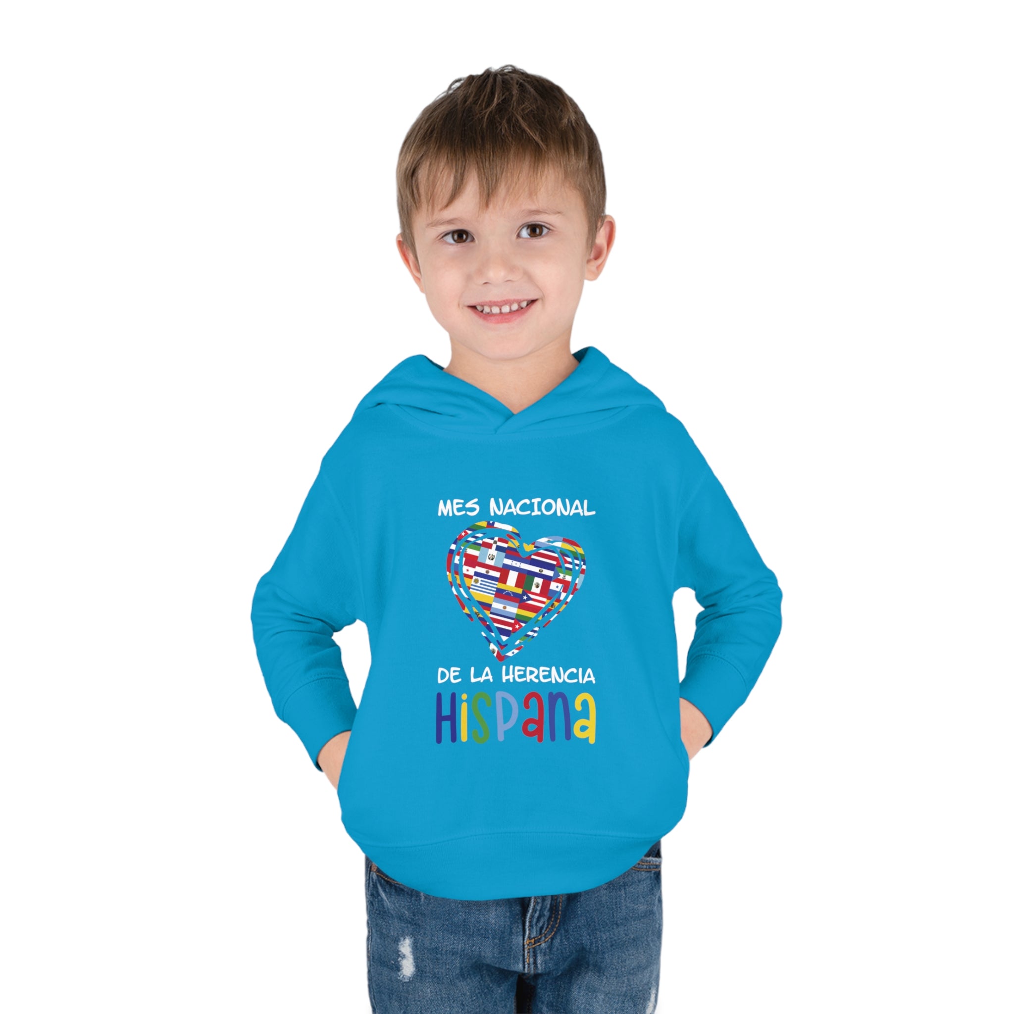 Mes Nacional Heart - Hispanic Heritage Month Toddler Hoodie