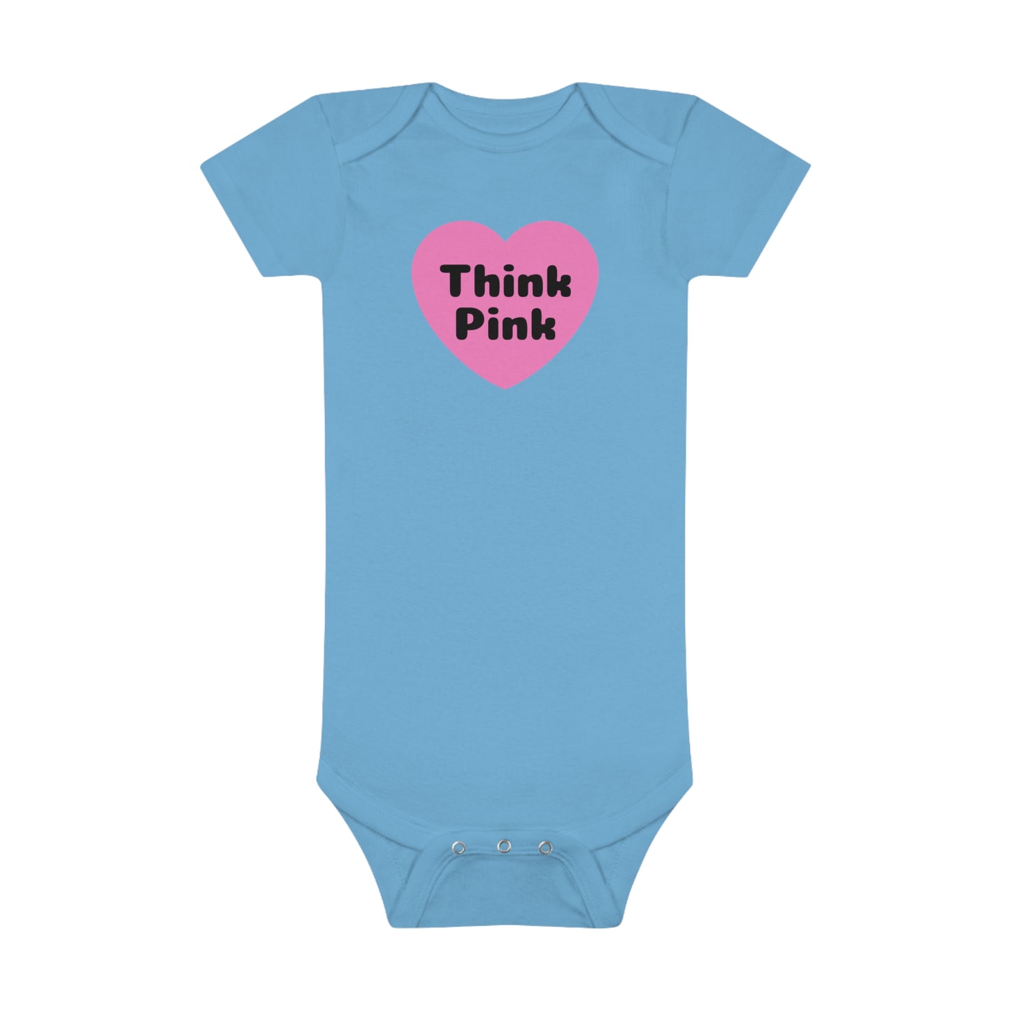 Think Pink Breast Cancer Awareness Onesie, Jumpsuit, Baby Short Sleeve Onesie®