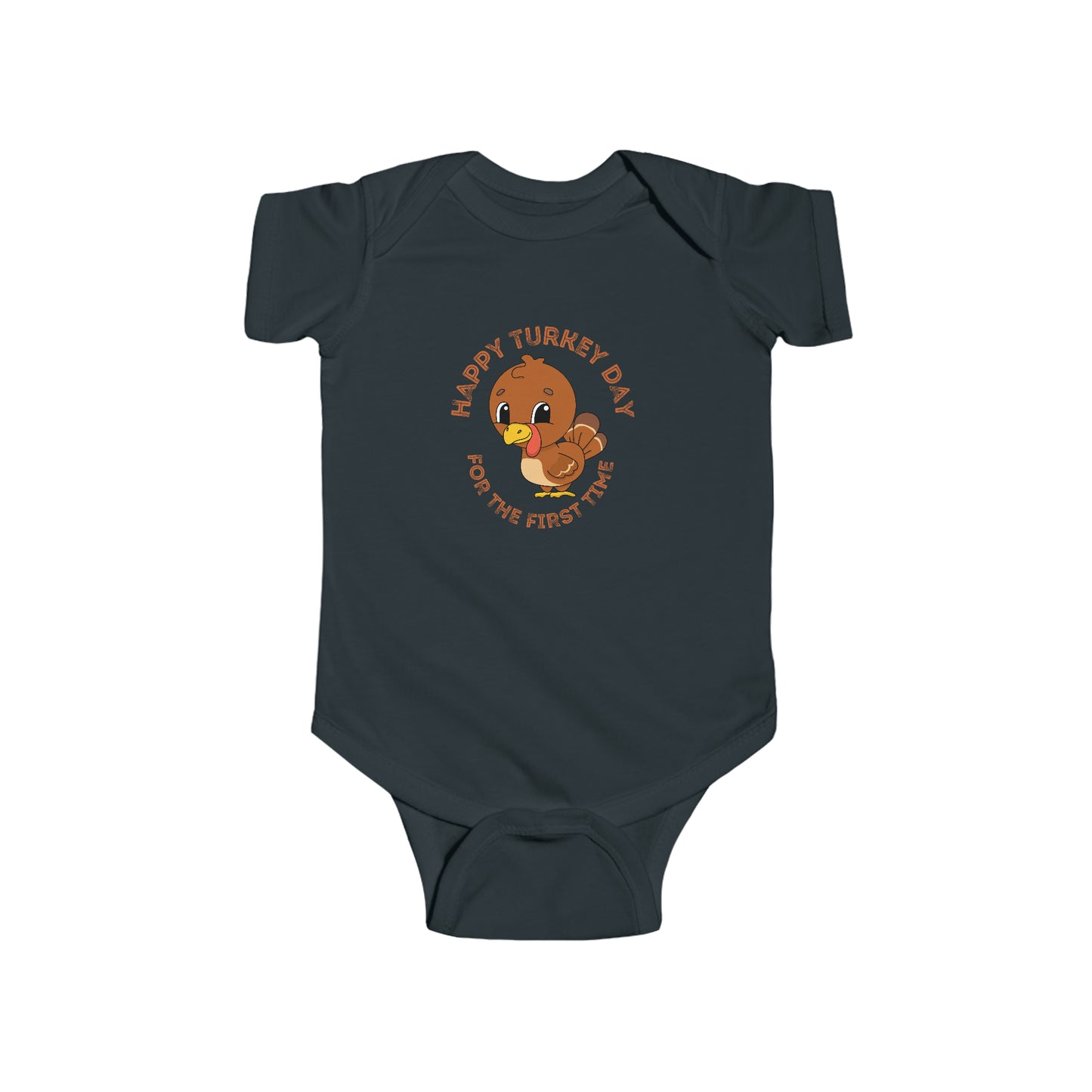 Happy Turkey Day for the First Time Infant Fine Jersey Bodysuit