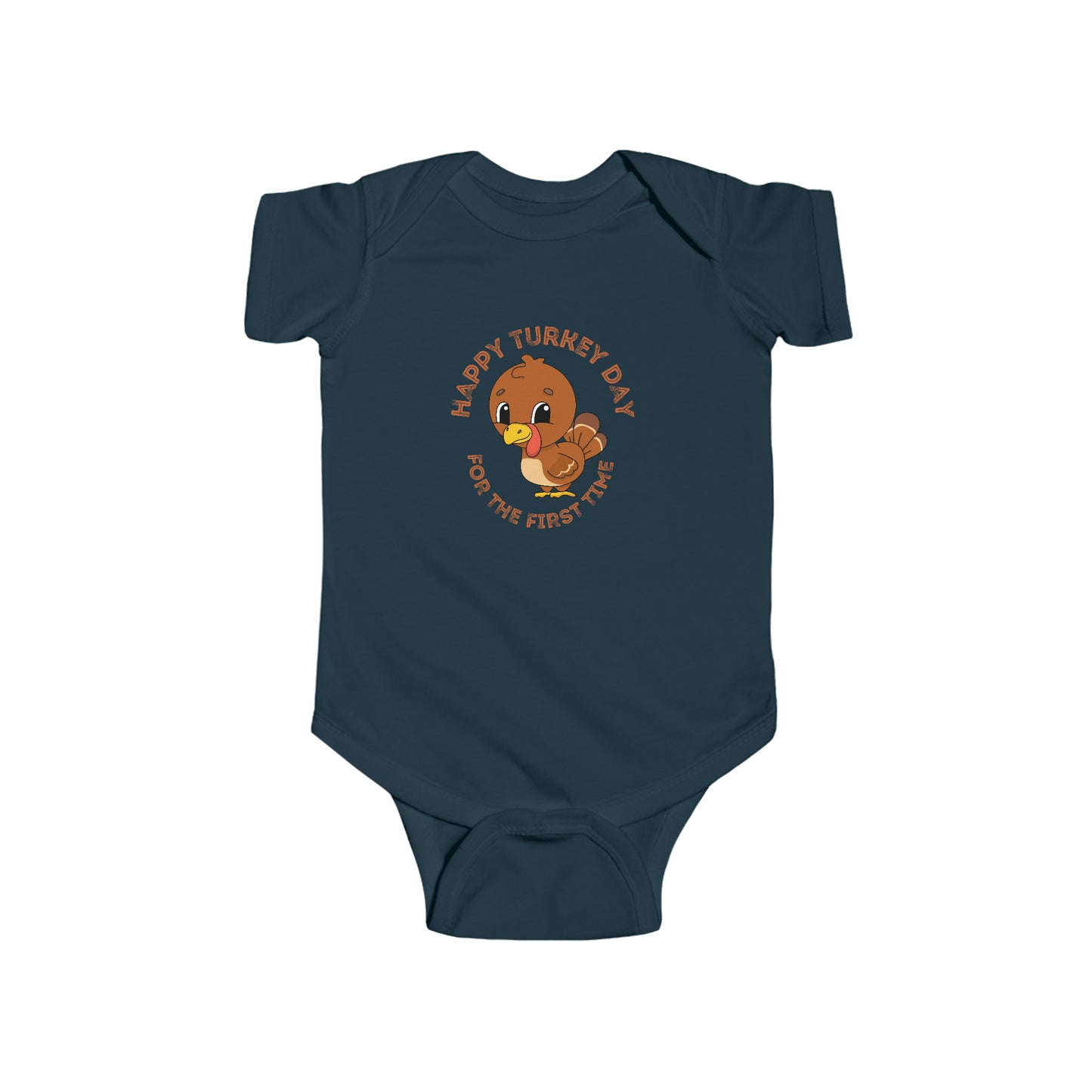 Happy Turkey Day for the First Time Infant Fine Jersey Bodysuit