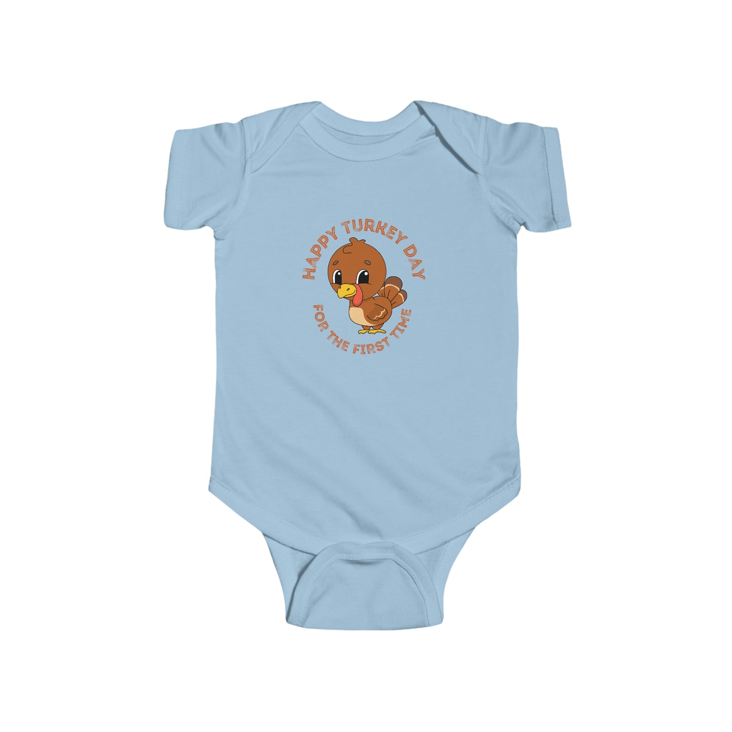 Happy Turkey Day for the First Time Infant Fine Jersey Bodysuit