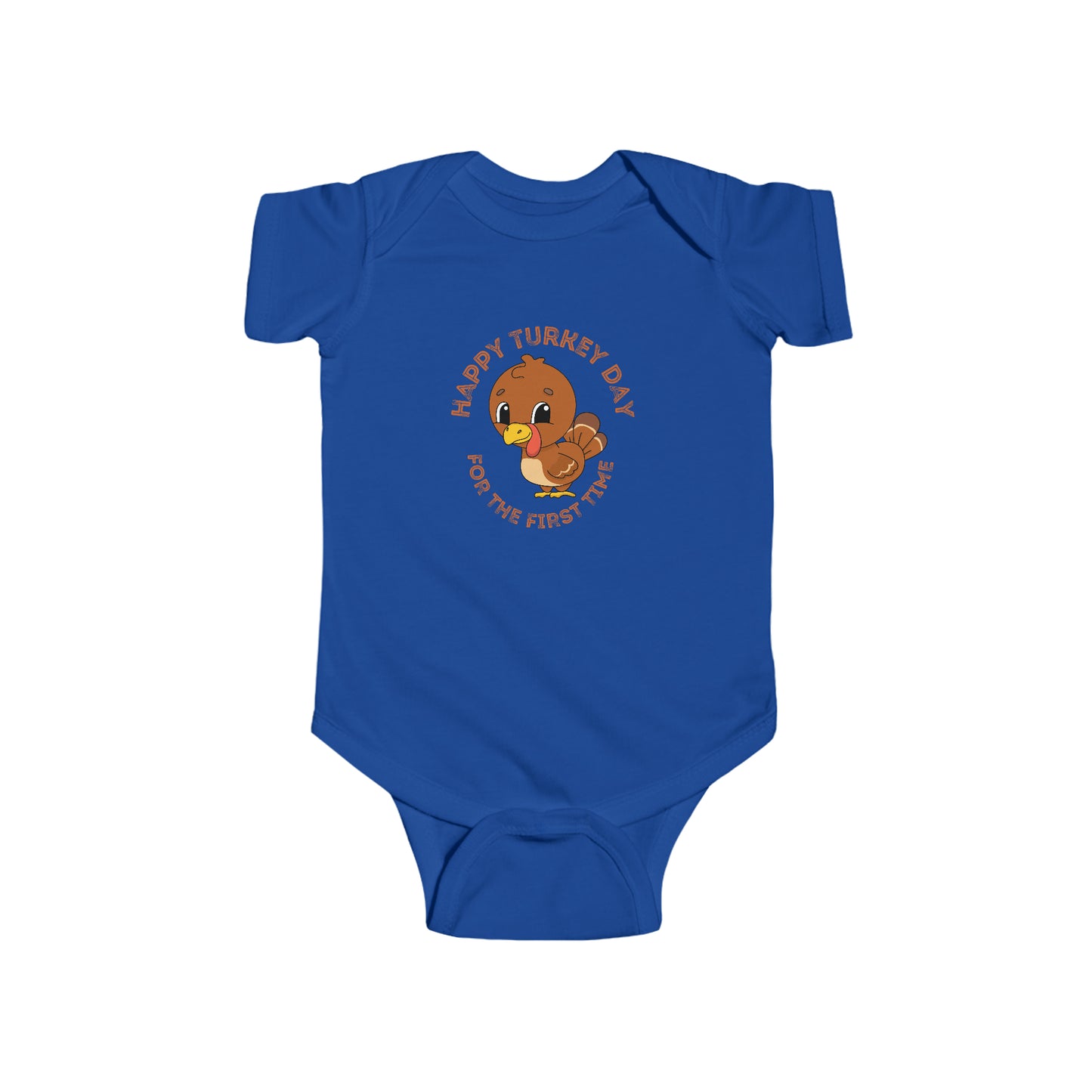 Happy Turkey Day for the First Time Infant Fine Jersey Bodysuit