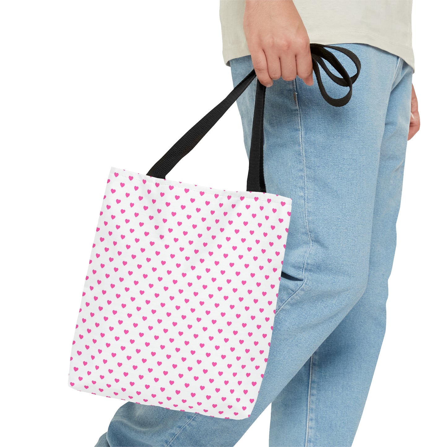 Pink Hearts Breast Cancer Awareness Tote Bag