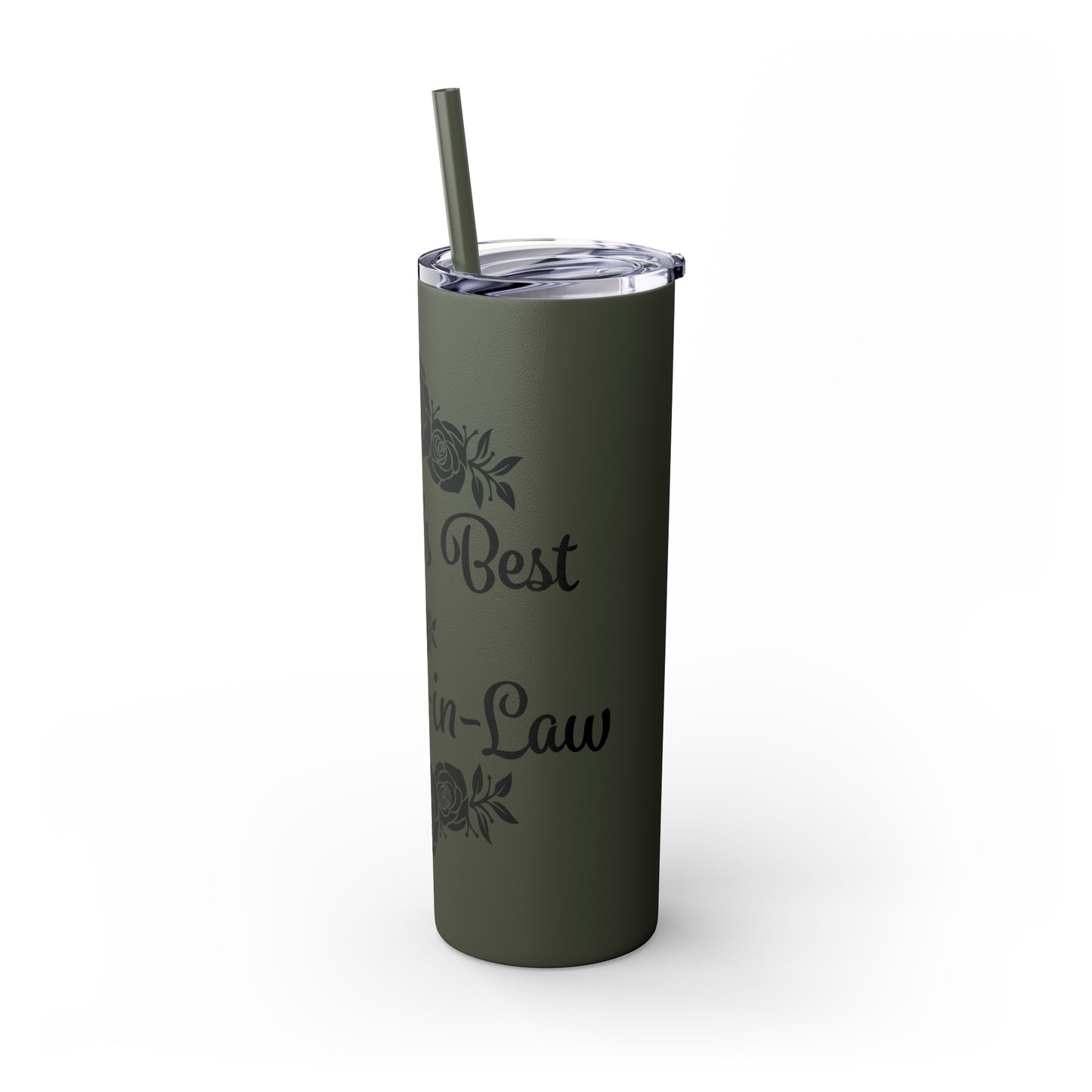 World's Best Mother-In-Law Skinny Tumbler with Straw, 20oz