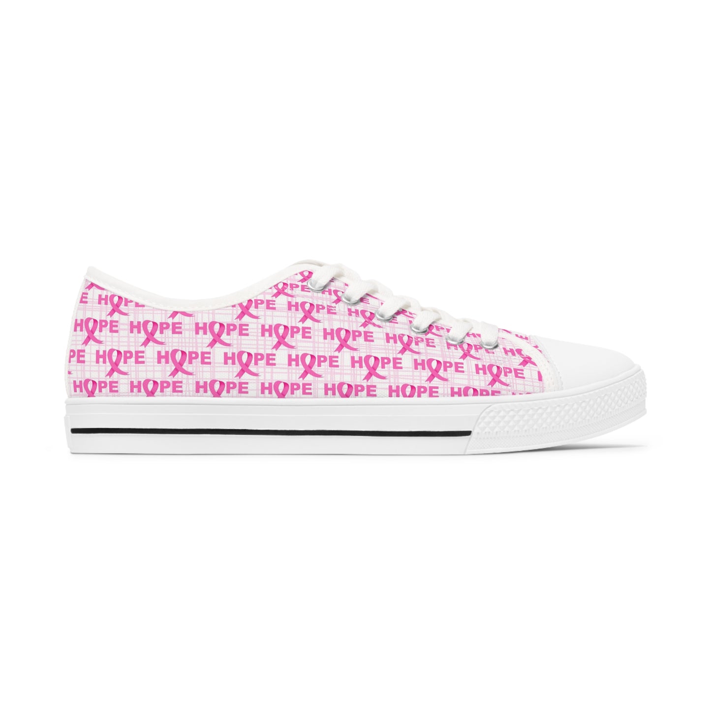 Breast Cancer Awareness Women's Low Top Sneakers