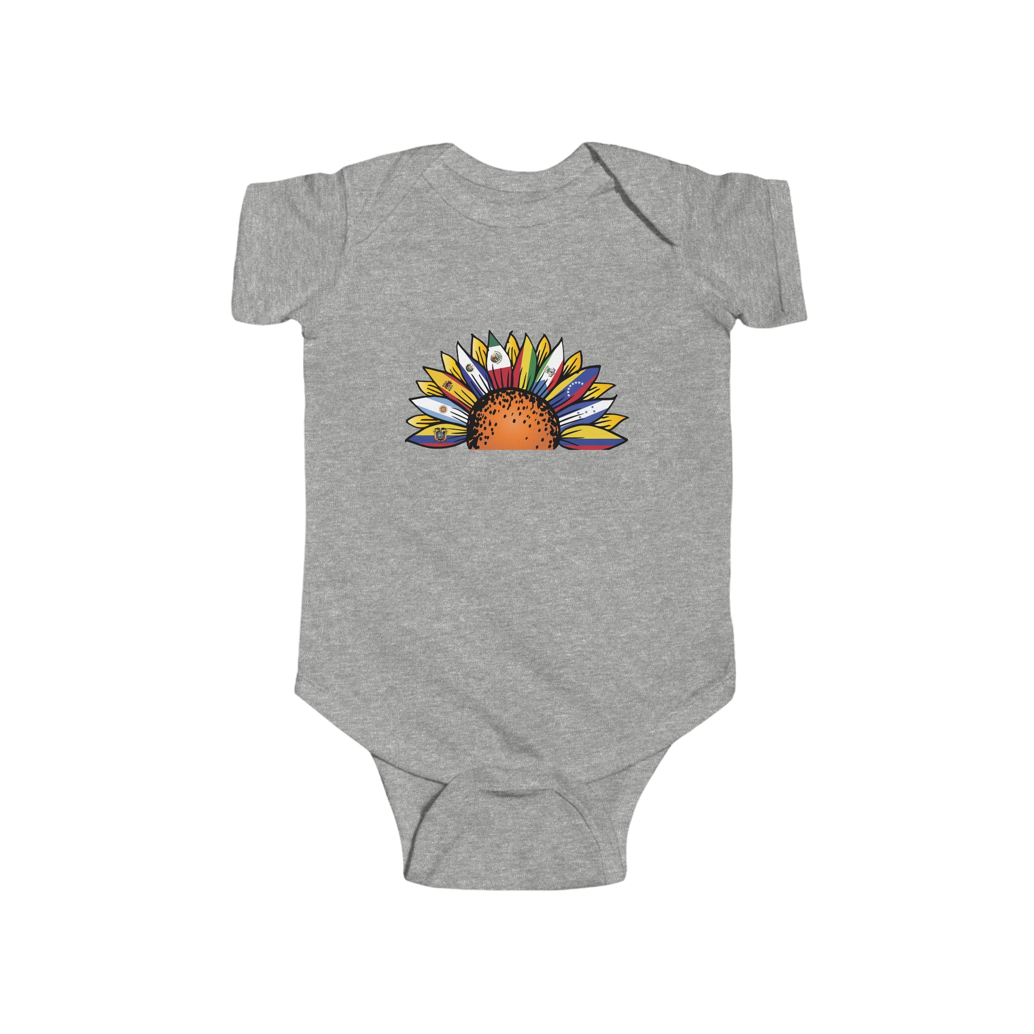 Sunflower Flower Half - Hispanic Heritage Month Infant  Bodysuit