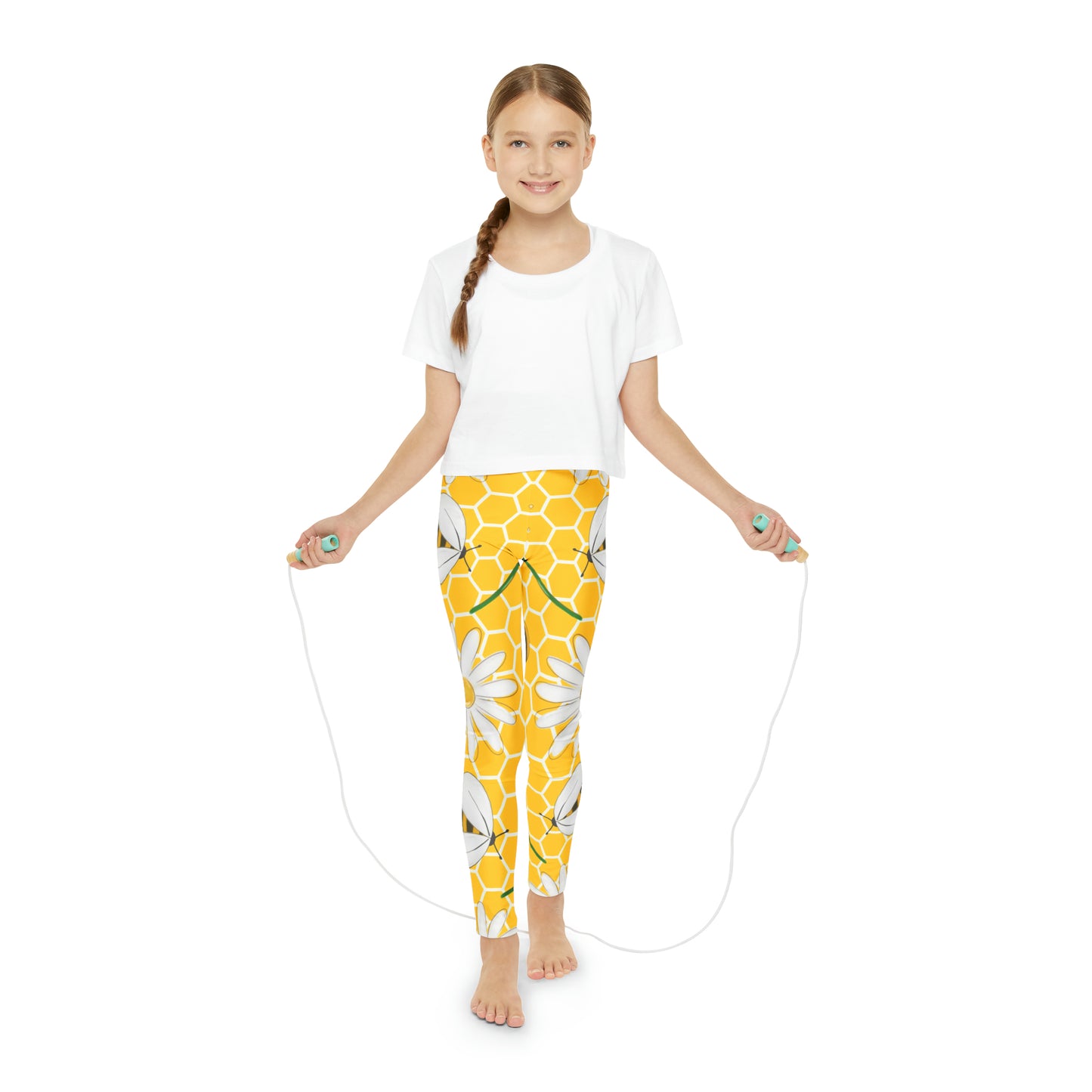 Bees & Daisies Youth Full-Length Leggings