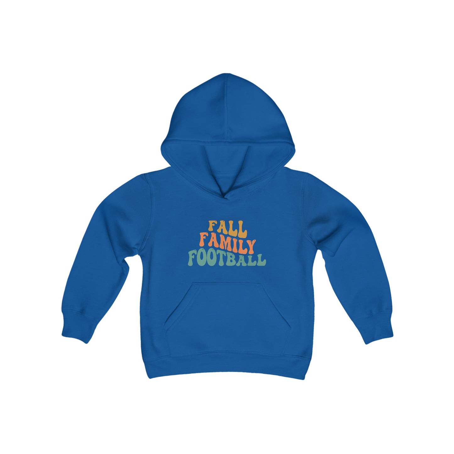 Fall Family Football Youth Heavy Blend Hooded Sweatshirt