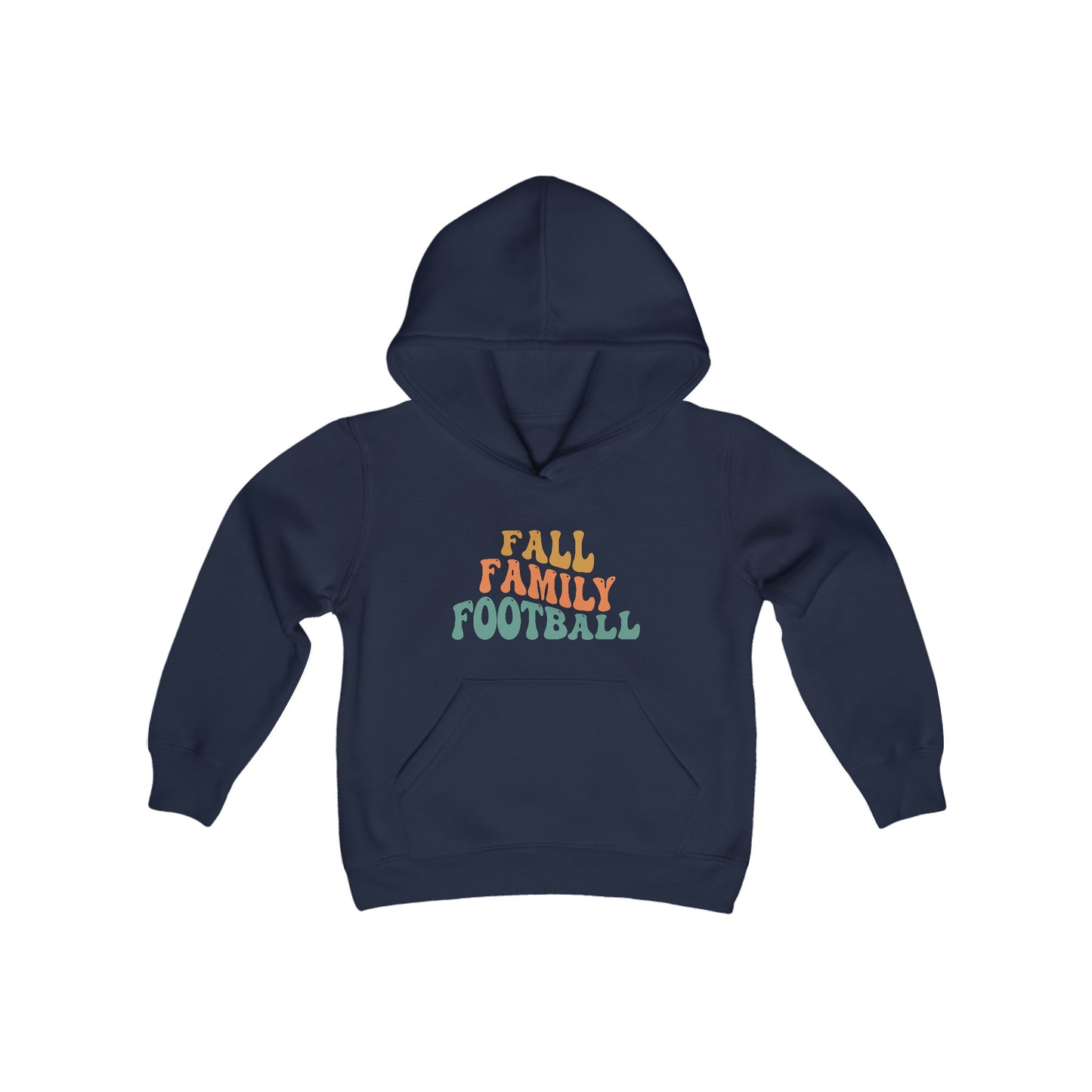 Fall Family Football Youth Heavy Blend Hooded Sweatshirt