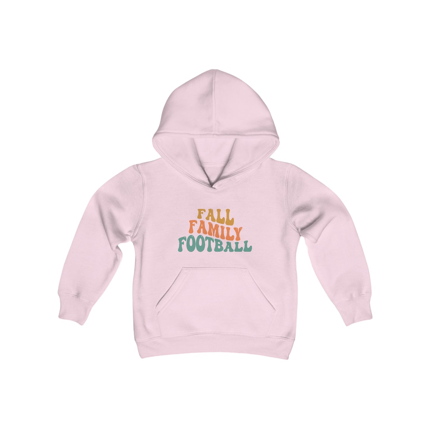 Fall Family Football Youth Heavy Blend Hooded Sweatshirt