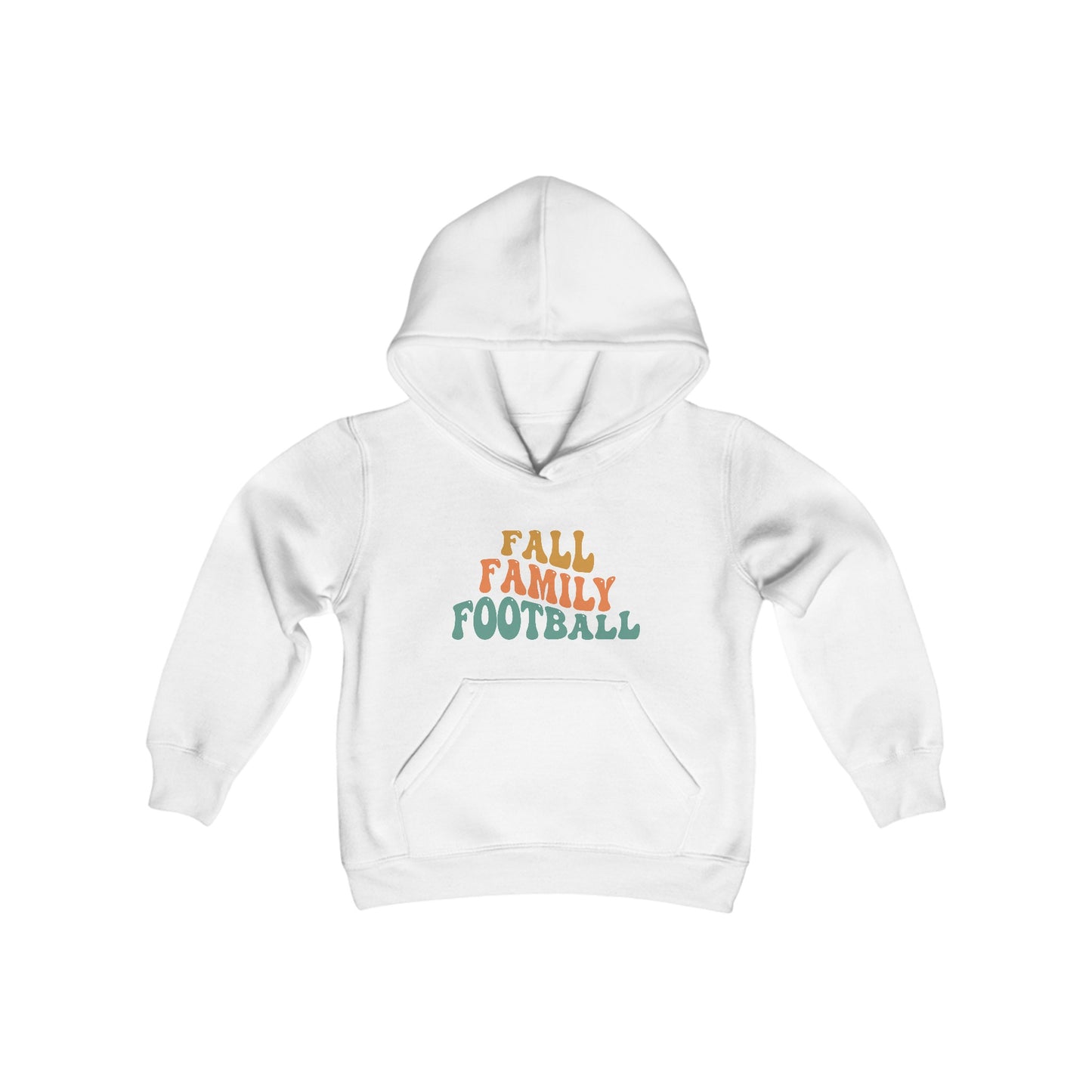 Fall Family Football Youth Heavy Blend Hooded Sweatshirt