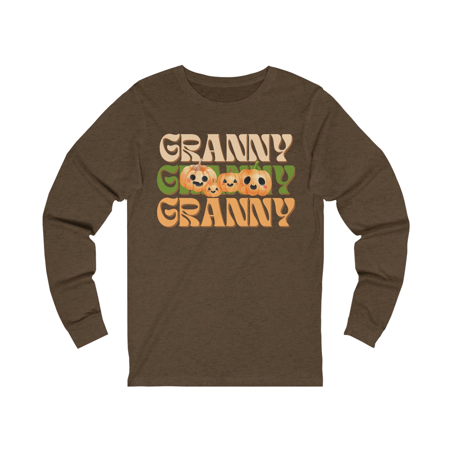 Granny Pumpkin Unisex Jersey Long Sleeve Tee