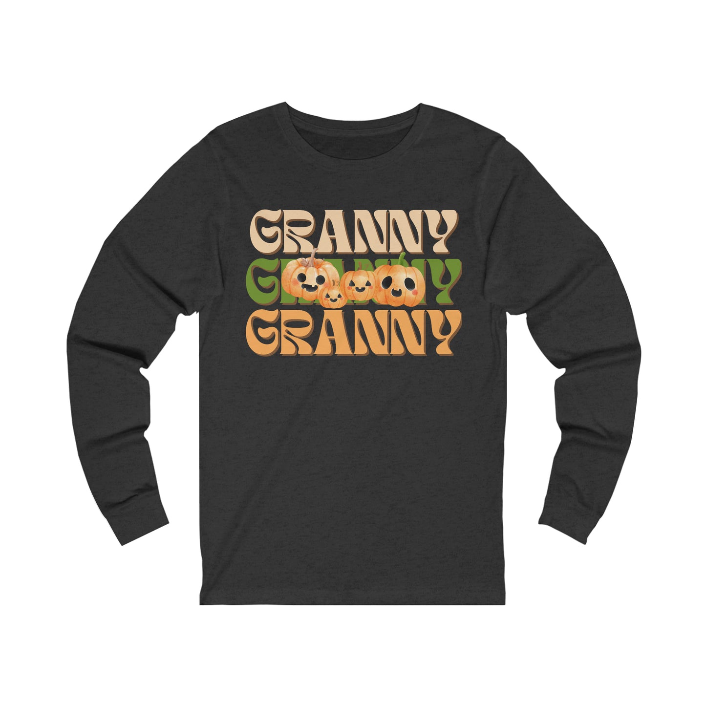 Granny Pumpkin Unisex Jersey Long Sleeve Tee