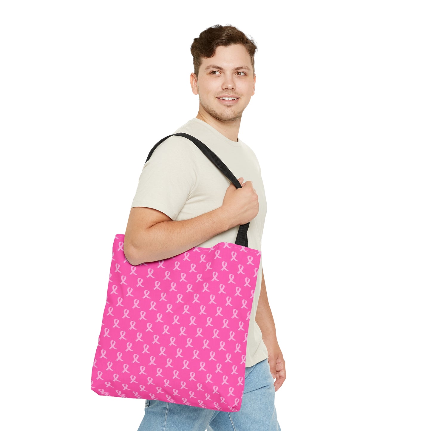 Pink Ribbon Breast Cancer Awareness Tote Bag