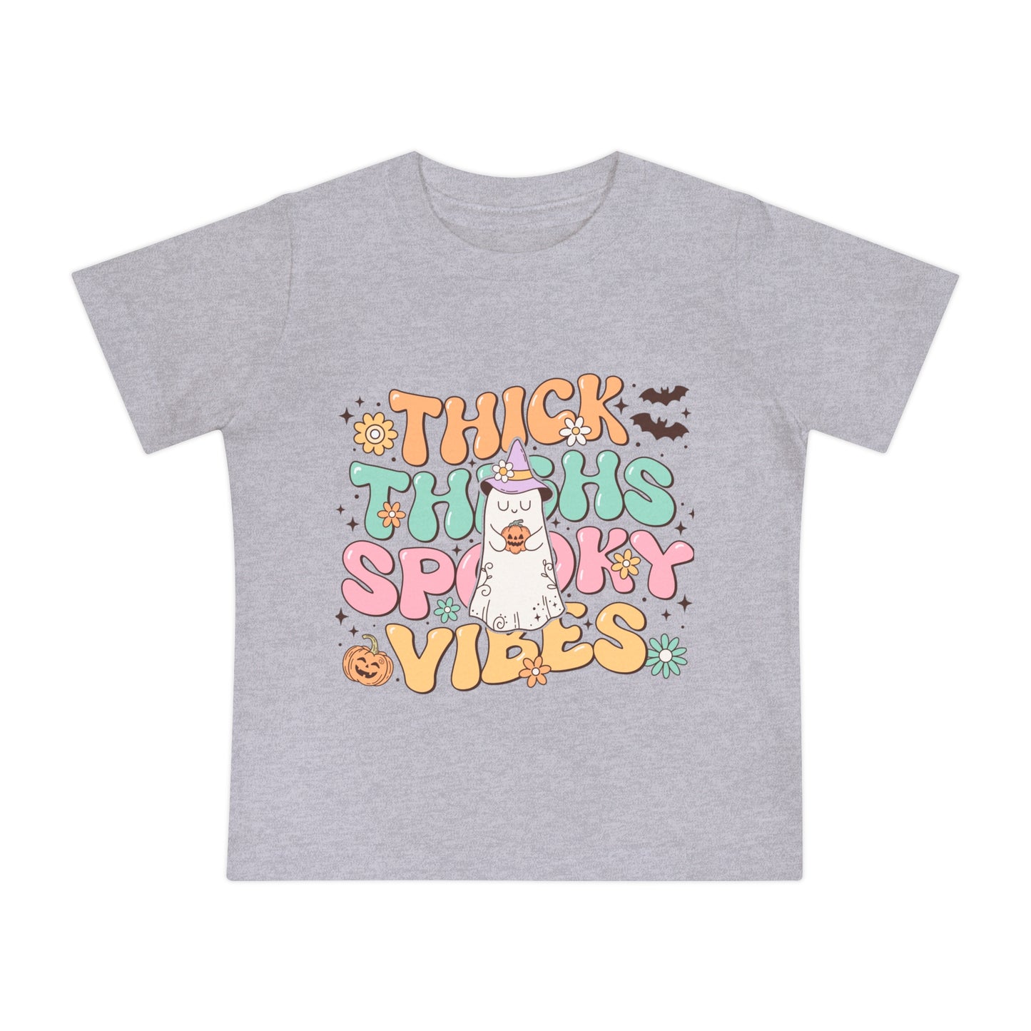 Thick Thighs Spooky Vibes Baby Short Sleeve T-Shirt