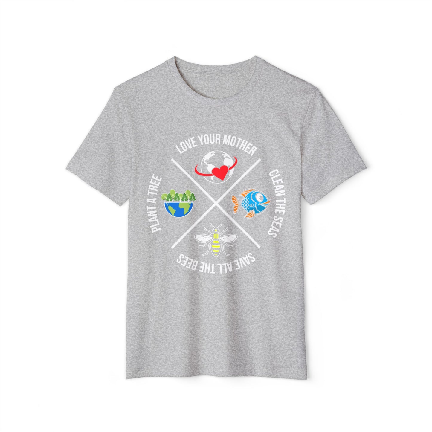 Plant A Tree Shirt, Clean The Seas Tee, Save The Bees Shirt, Love Your Mother T-Shirt, Earth Day Shirt, Earth Day Gift, Save The Planet Tee, Unisex Recycled Organic T-Shirt