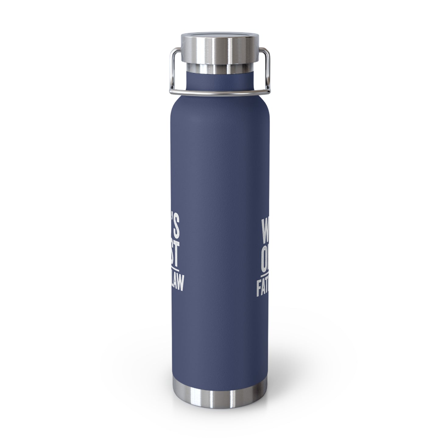 World's Okayest Father-In-Law Copper Vacuum Insulated Bottle, 22oz