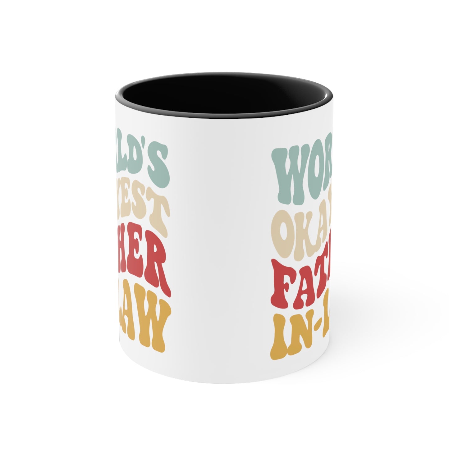 World's Okayest Father-In-Law Accent Coffee Mug, 11oz