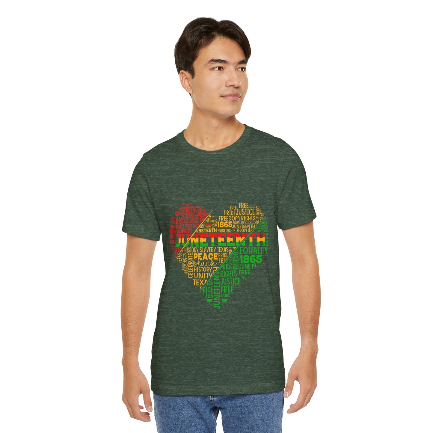 Juneteenth Heart Shirt, Juneteenth shirt unisex, Black Culture, Black History, Black Lives Matter Tee, Juneteenth T-Shirt, Free-ish Shirt, Unisex Jersey Short Sleeve Tee