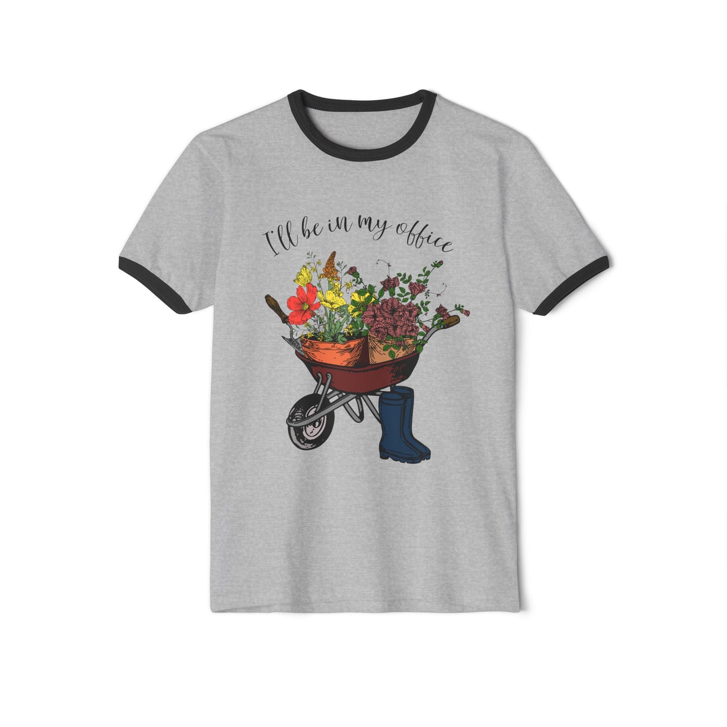 I'll Be In My Office, I'll Be in My Office Ringer Tee, I'll Be In My Office Tee, Gardener Tee, Gardener Ringer Tee, Unisex Cotton Ringer T-Shirt