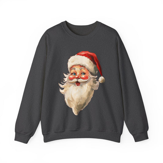 Retro Santa Sweatshirt, Vintage Santa Sweatshirt, Retro Christmas Santa, Holiday Clothing Unisex, Unisex Christmas Sweatshirt
